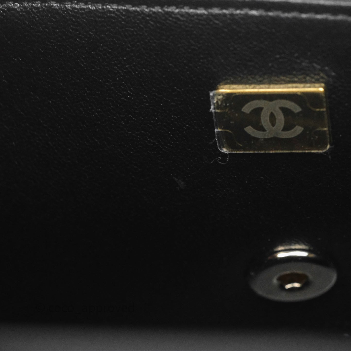 Chanel Crystals Top Handle Mini Rectangular Flap Bag Black Lambskin Gold Hardware