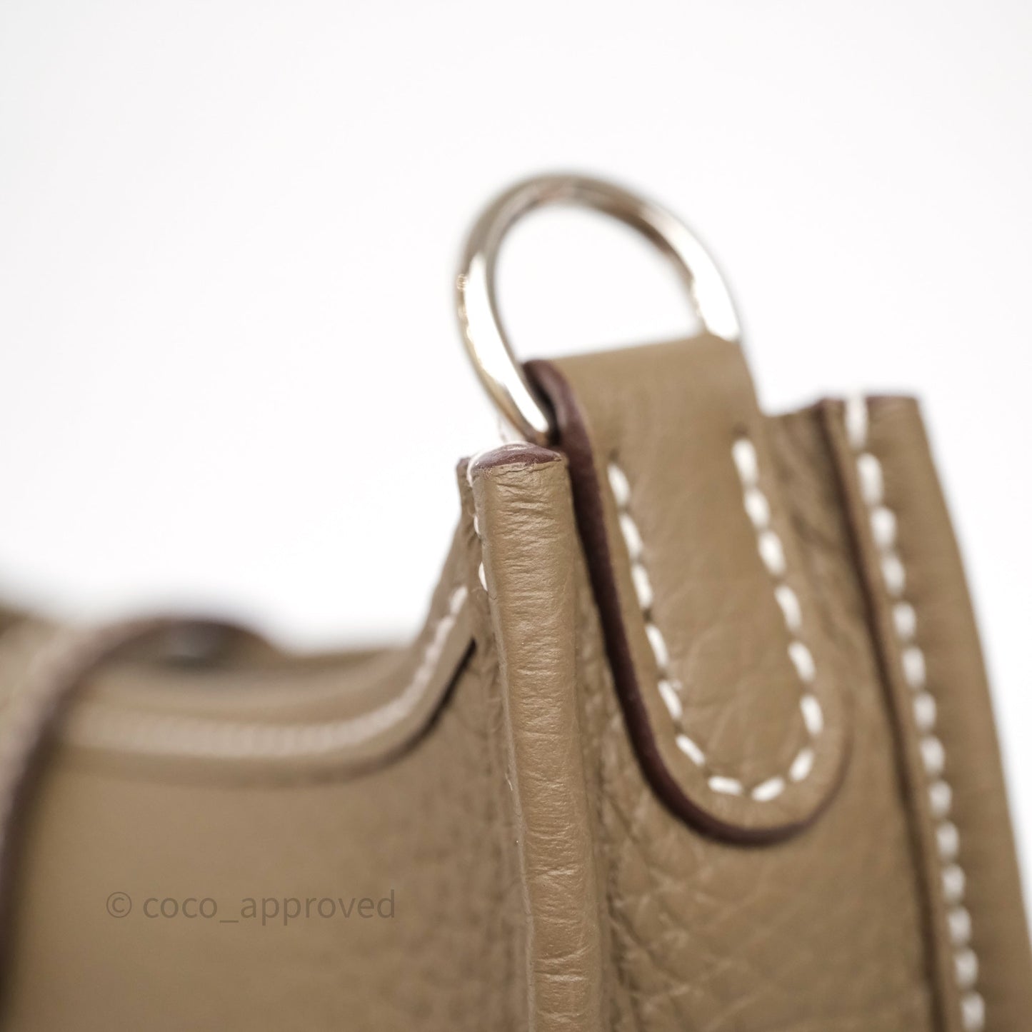 Hermès Mini Evelyne 16 Etoupe 18 Clemence Palladium Hardware