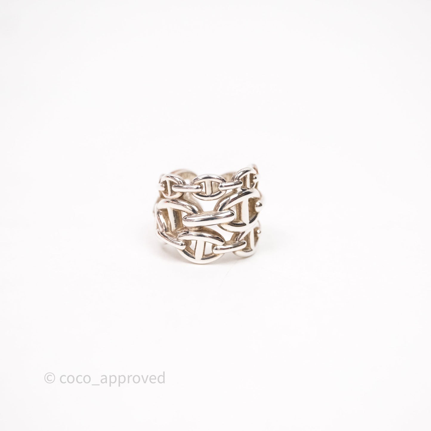 Hermès Chaine d'ancre Enchainee Ring Size 54