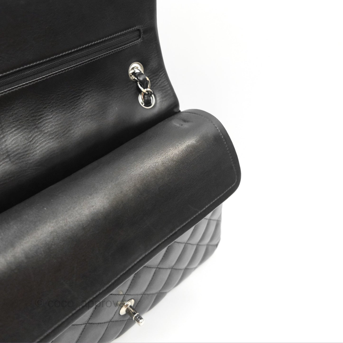 Chanel Jumbo Double Flap Black Lambskin Silver Hardware⁣⁣
