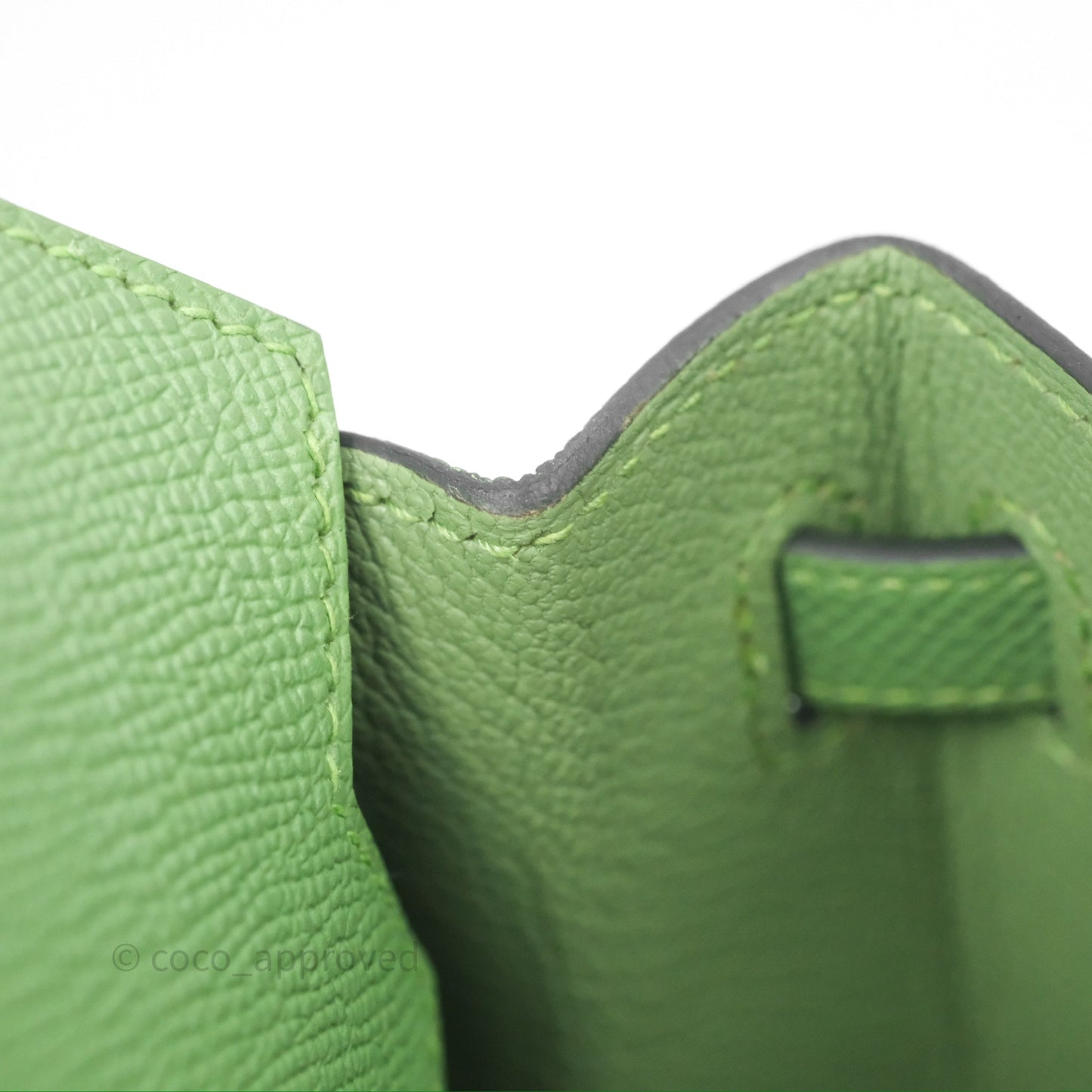 Hermès Birkin 25 Sellier Vert Criquet 3I Epsom Gold Hardware