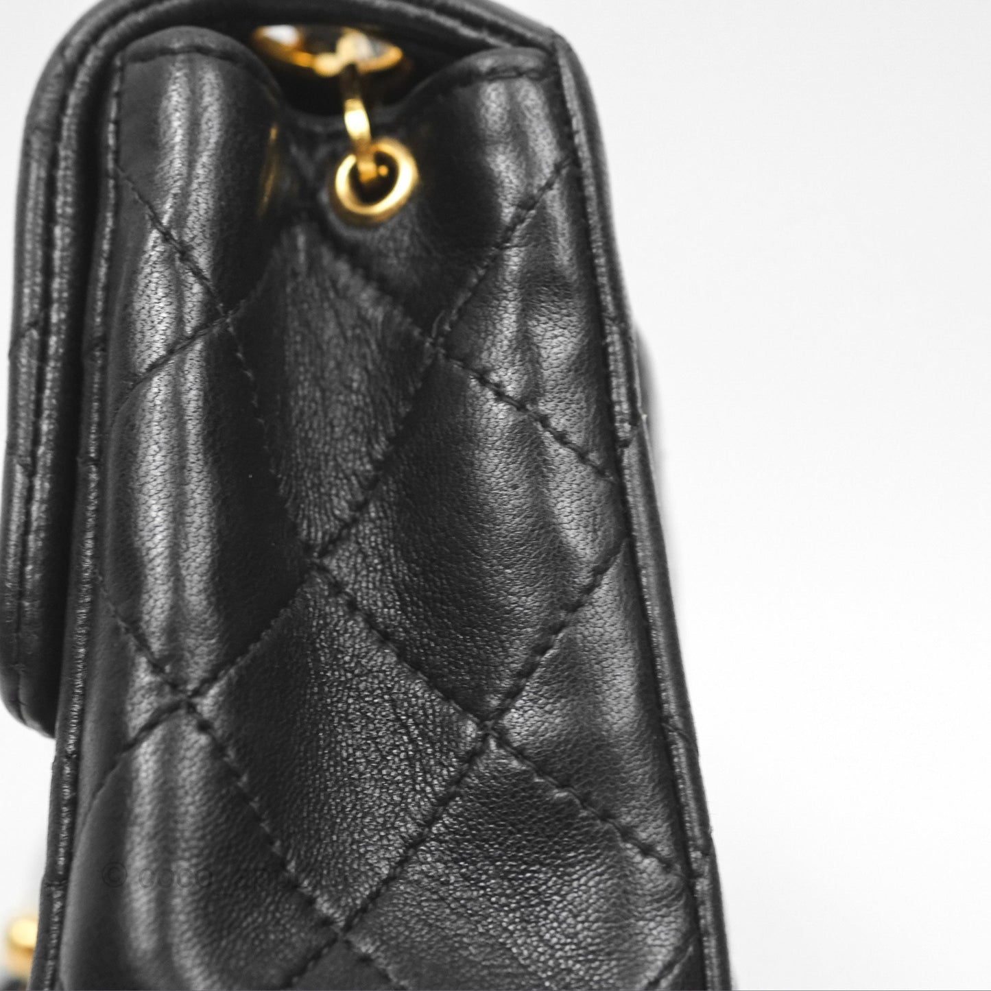 Chanel Vintage Mini Square Black Lambskin 24K Gold Hardware