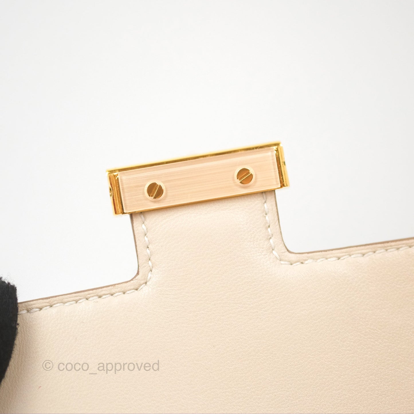 Hermès Constance Mini 18cm Craie Epsom Gold Hardware