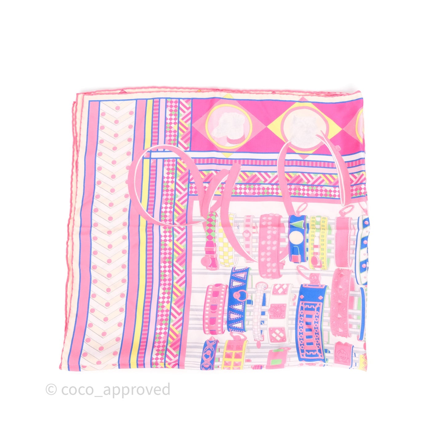 Hermès Colliers et Chiens Wash Scarf 90