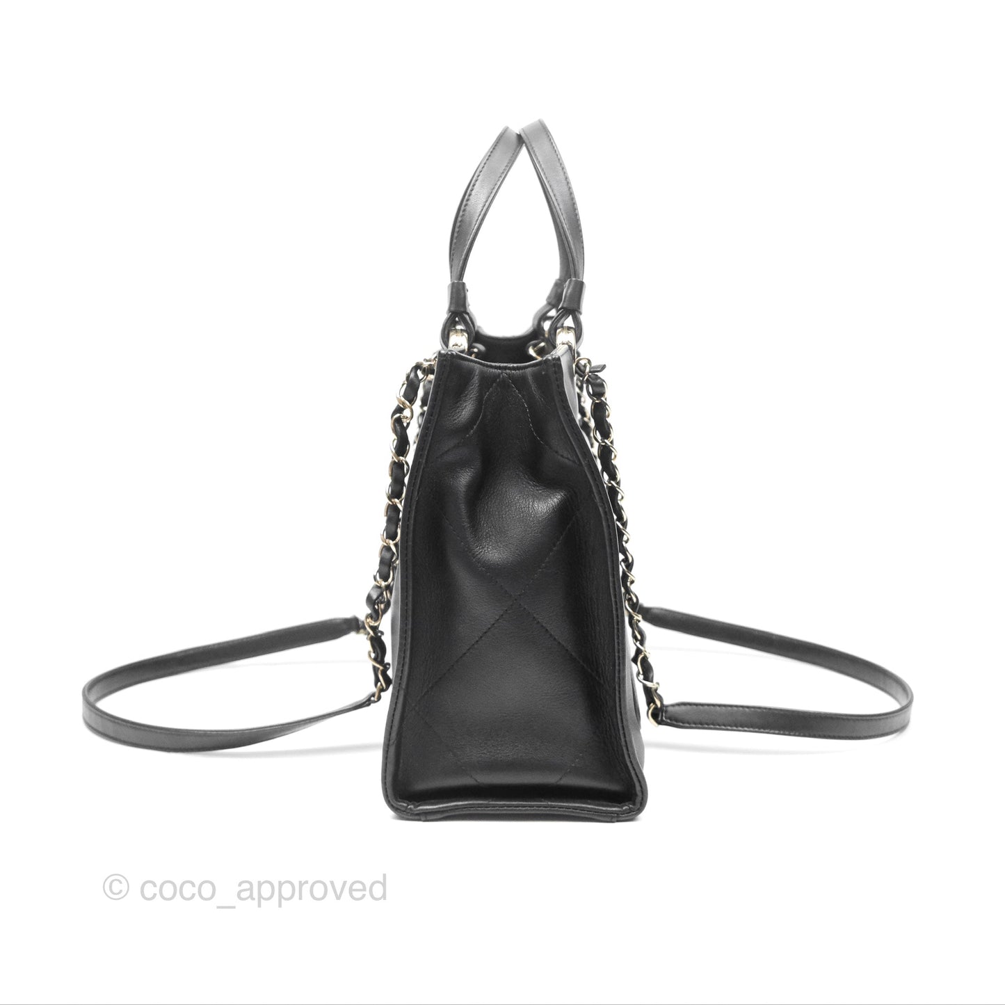 Chanel CC Zipped Shopping Tote Calfskin Gold Hardware