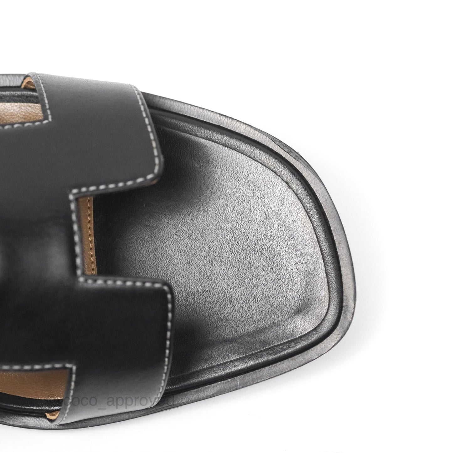 Hermès Oran Sandals in Black Size 39