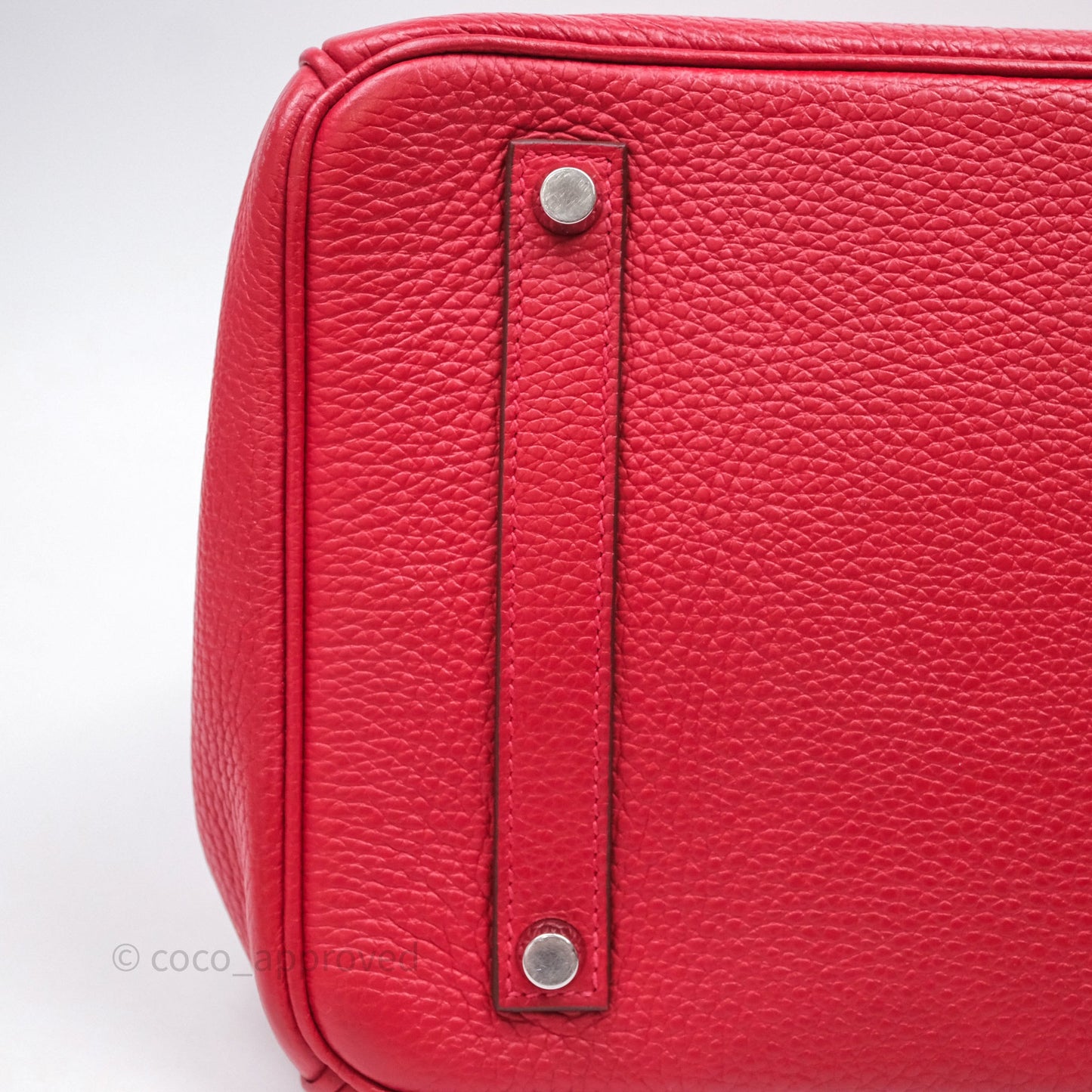 Hermes Birkin 35 Rouge Casaque Clemence Palladium Hardware