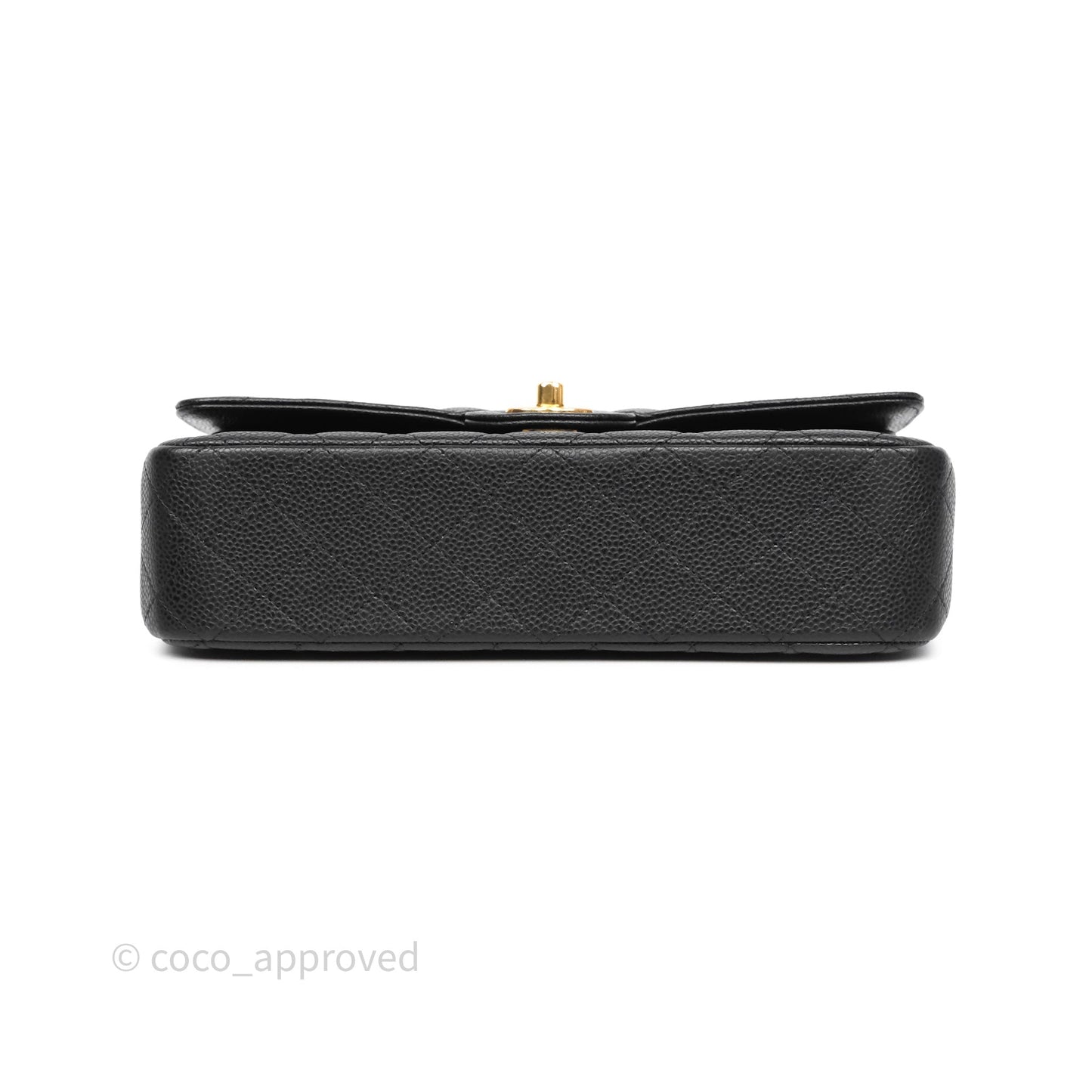 Chanel Classic M/L Medium Flap Quilted Black Caviar Gold Hardware