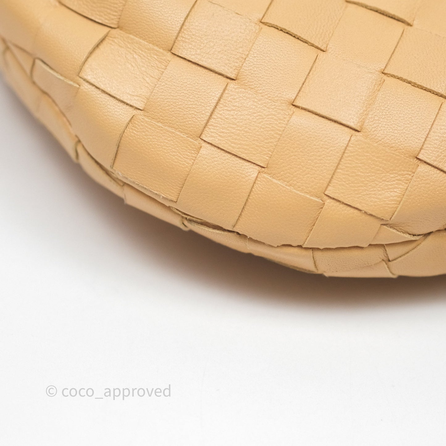 Bottega Veneta Mini Jodie Bag Intrecciato Almond Lambskin