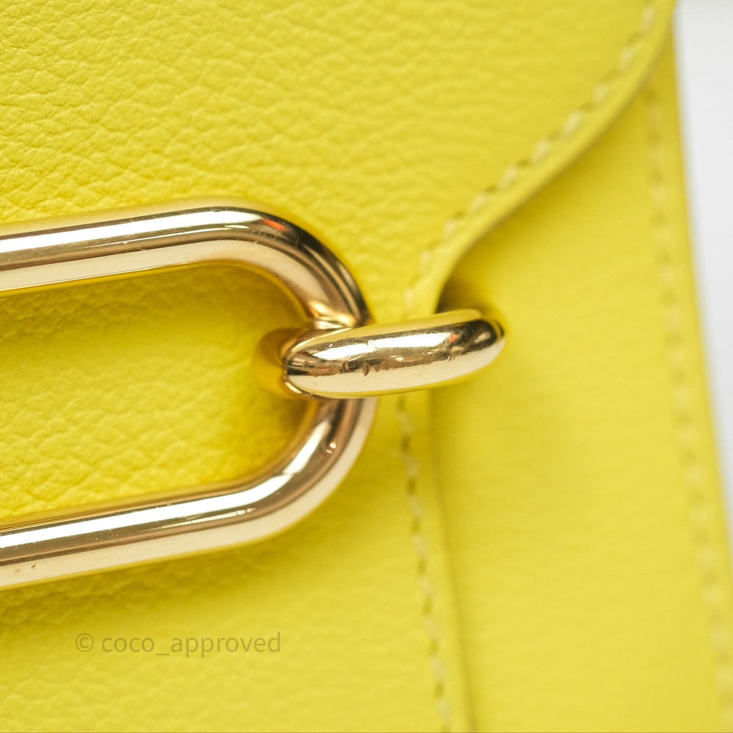 Hermès Roulis Mini 18 Lime 9R Evercolor Gold Hardware