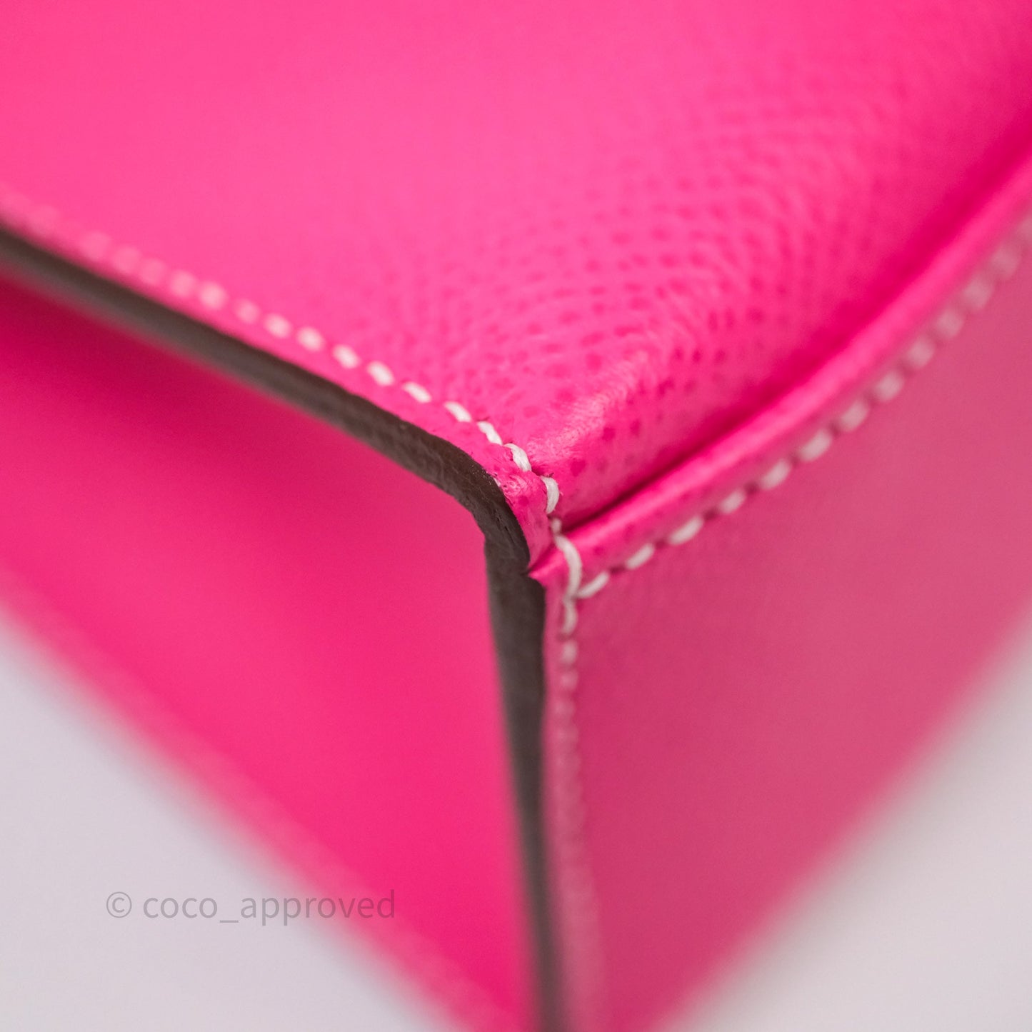 Hermès Kelly Pochette Clutch Rose Tyrien Epsom Palladium Hardware