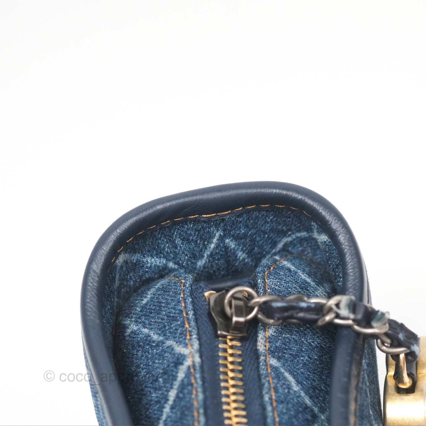 Chanel Small Gabrielle Hobo Quilted Navy Aged Denim