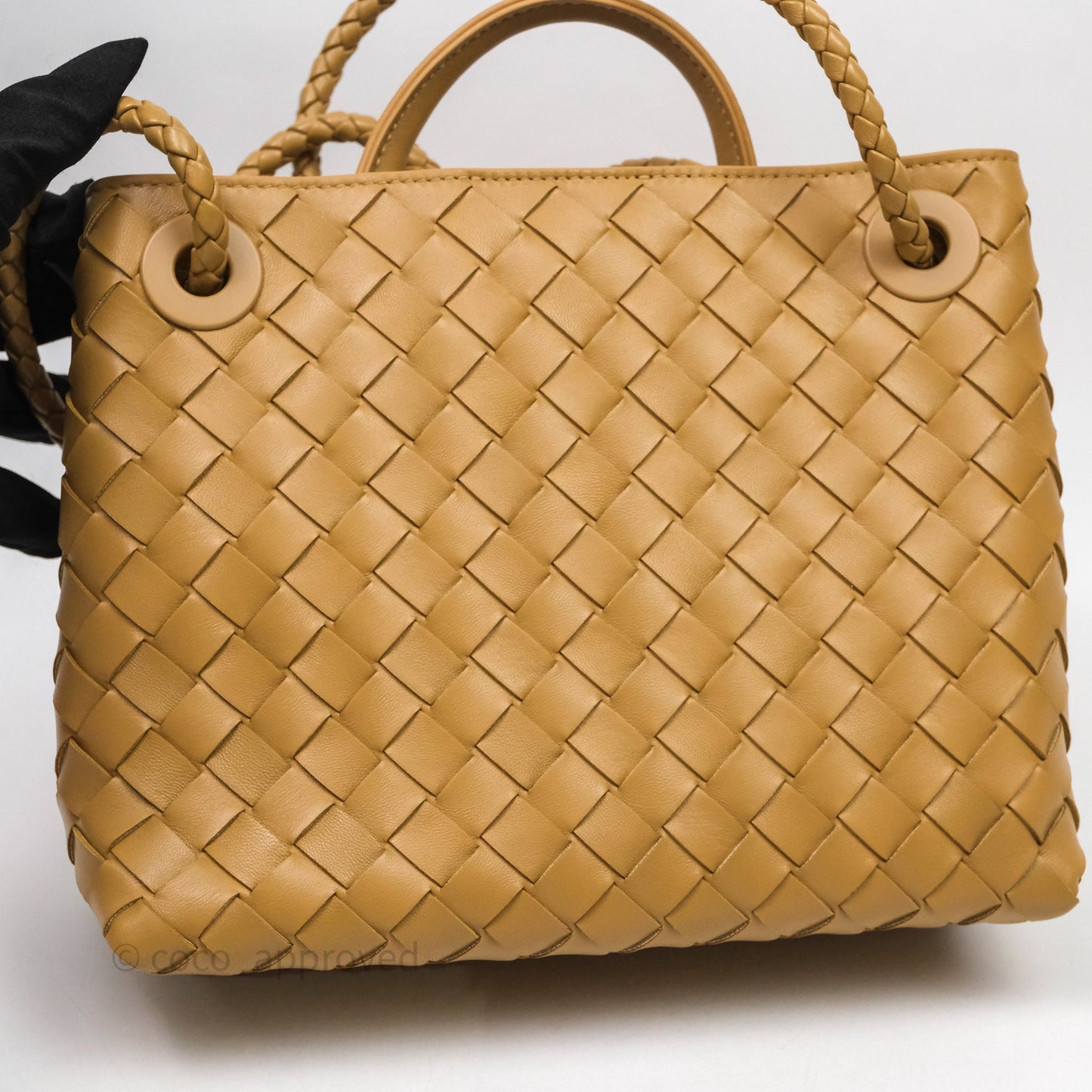 Bottega Veneta Small Andiamo Bag Dark Praline Intrecciato Lambskin