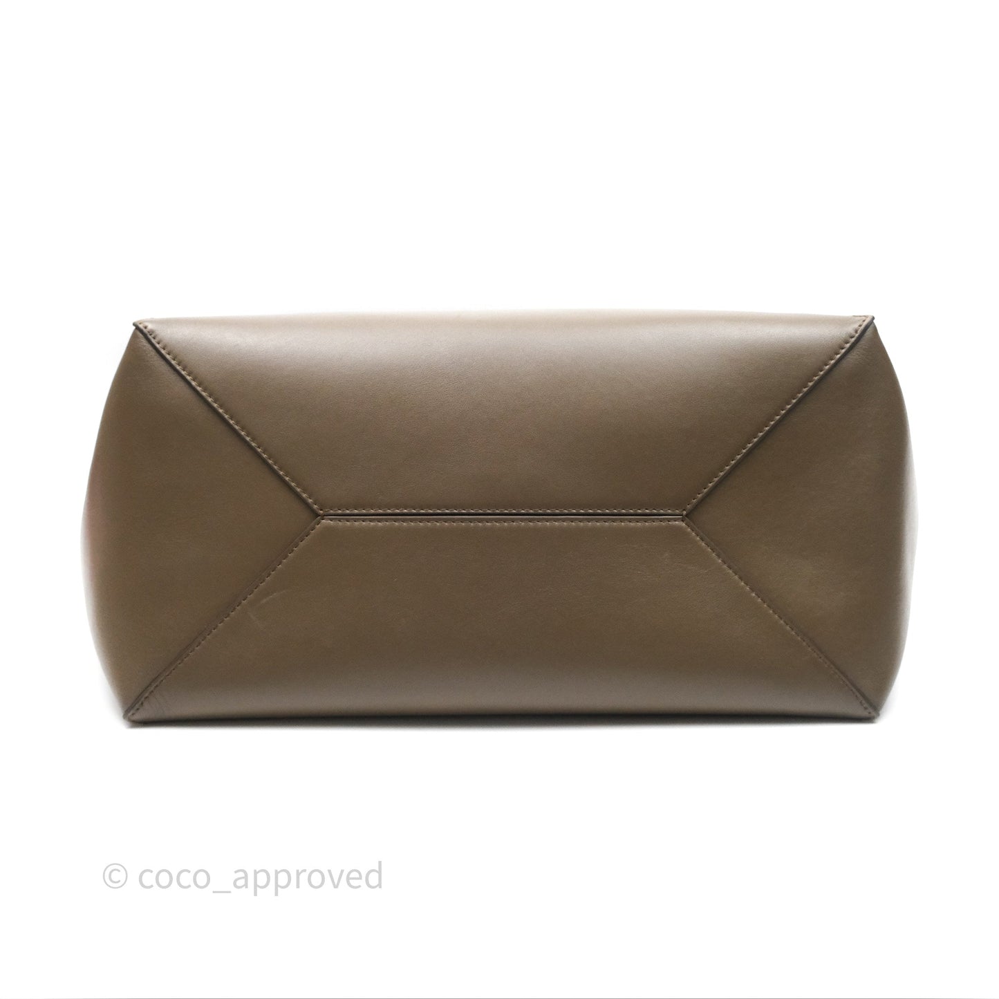 Loewe XL Puzzle Fold Tote In Shiny Calfskin Umber