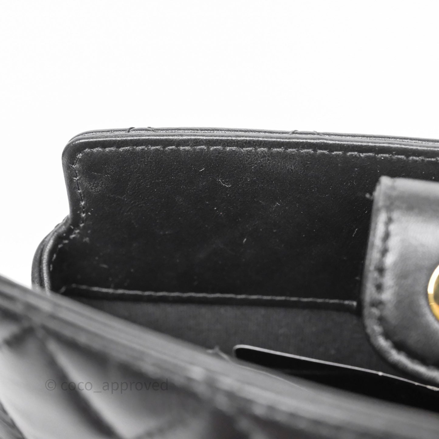 Chanel Clutch With Heart Chain Black Lambskin Gold Hardware