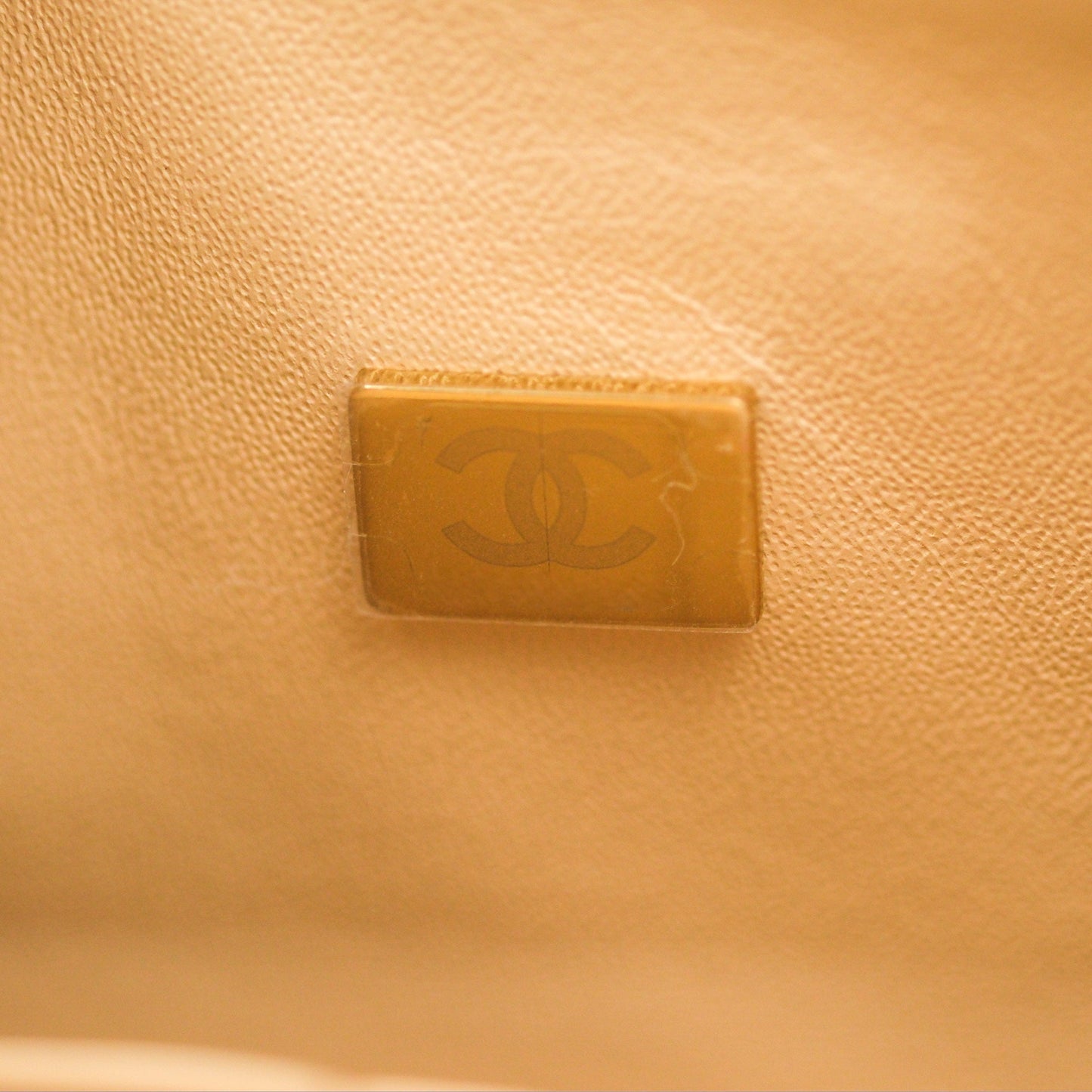 Chanel Small Quilted Classic Flap Beige Caviar Gold Hardware