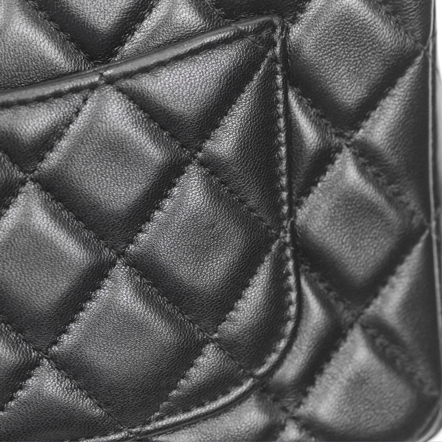 Chanel Mini Rectangular Flap Quilted Black Lambskin Gold Hardware