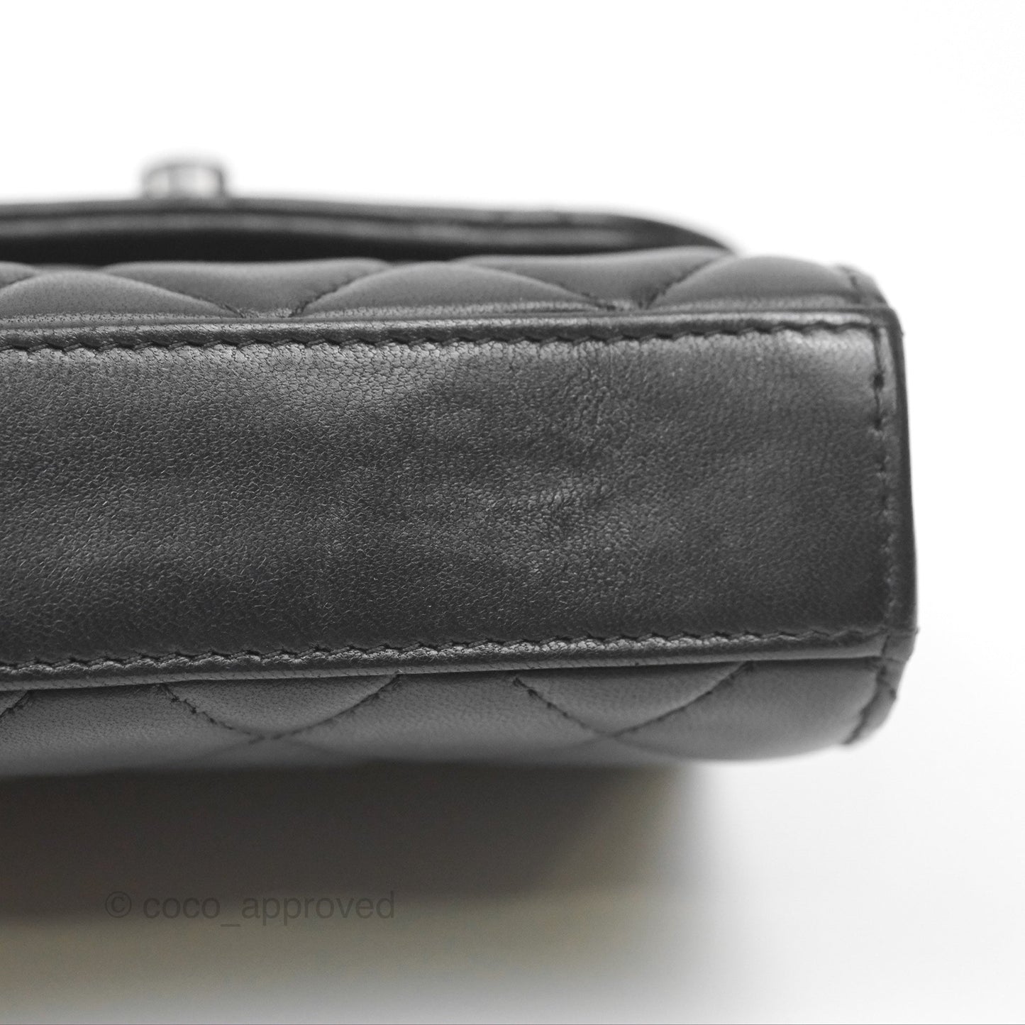 Chanel Mini Trendy CC Clutch With Chain Quilted So Black Lambskin
