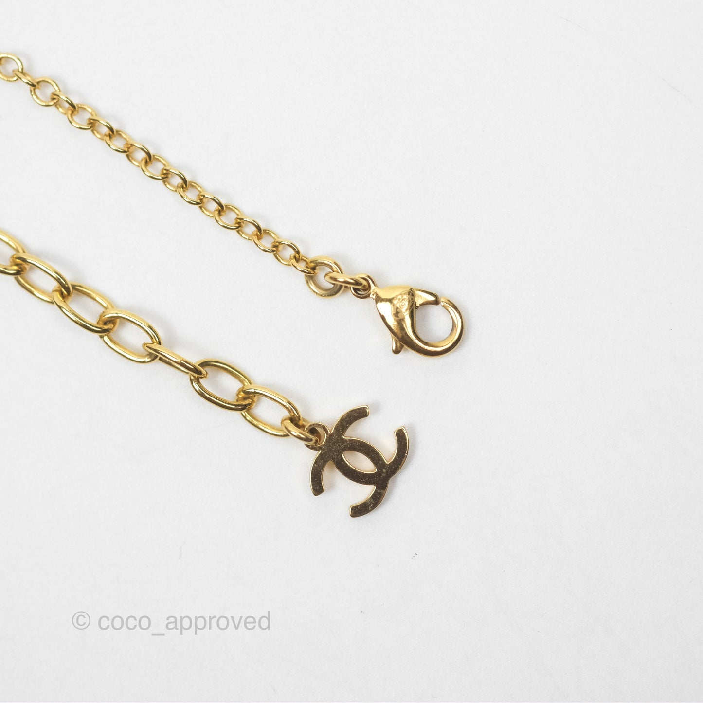Chanel CC Butterfly Necklace Gold Tone 22S