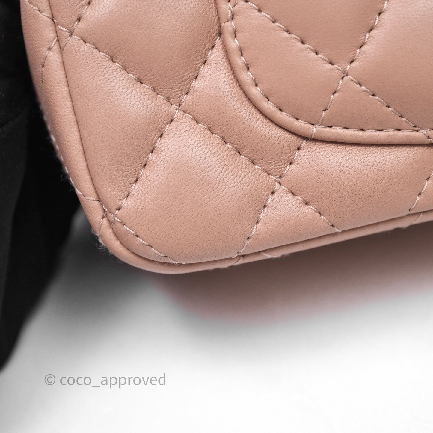 Chanel Mini Rectangular Quilted Beige Lambskin Gold Hardware