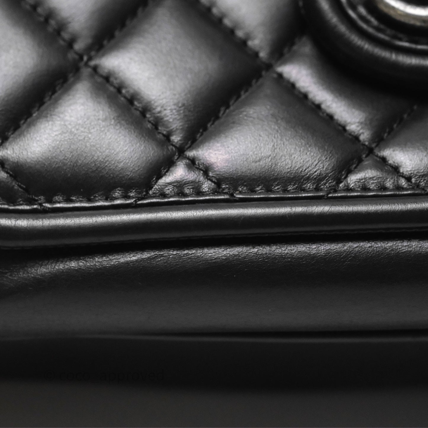 Chanel Quilted Large Prestige Top Handle Flap Calfskin Black Ruthenium Hardware
