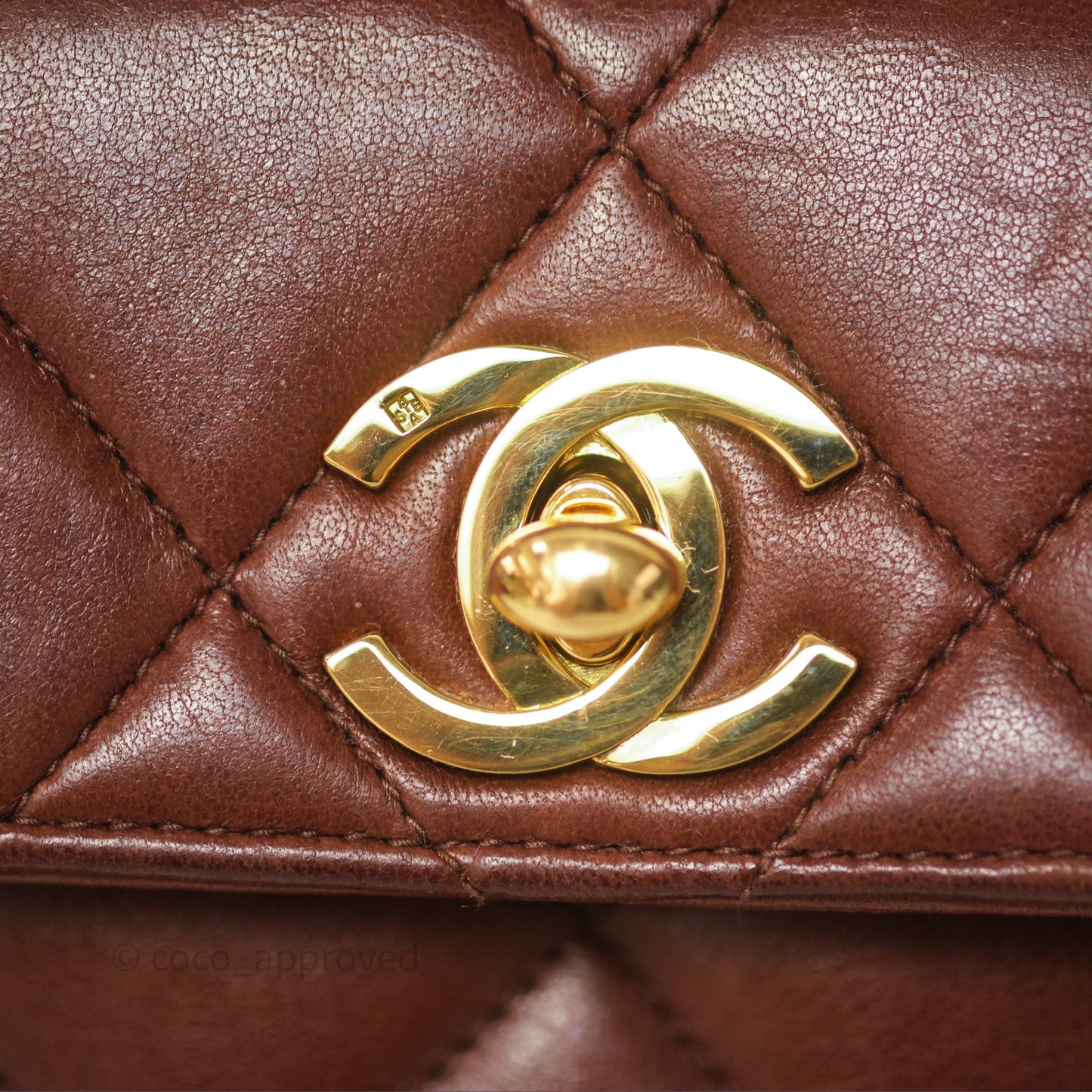 Chanel Vintage CC Duma Backpack Brown Lambskin 24K Gold Hardware