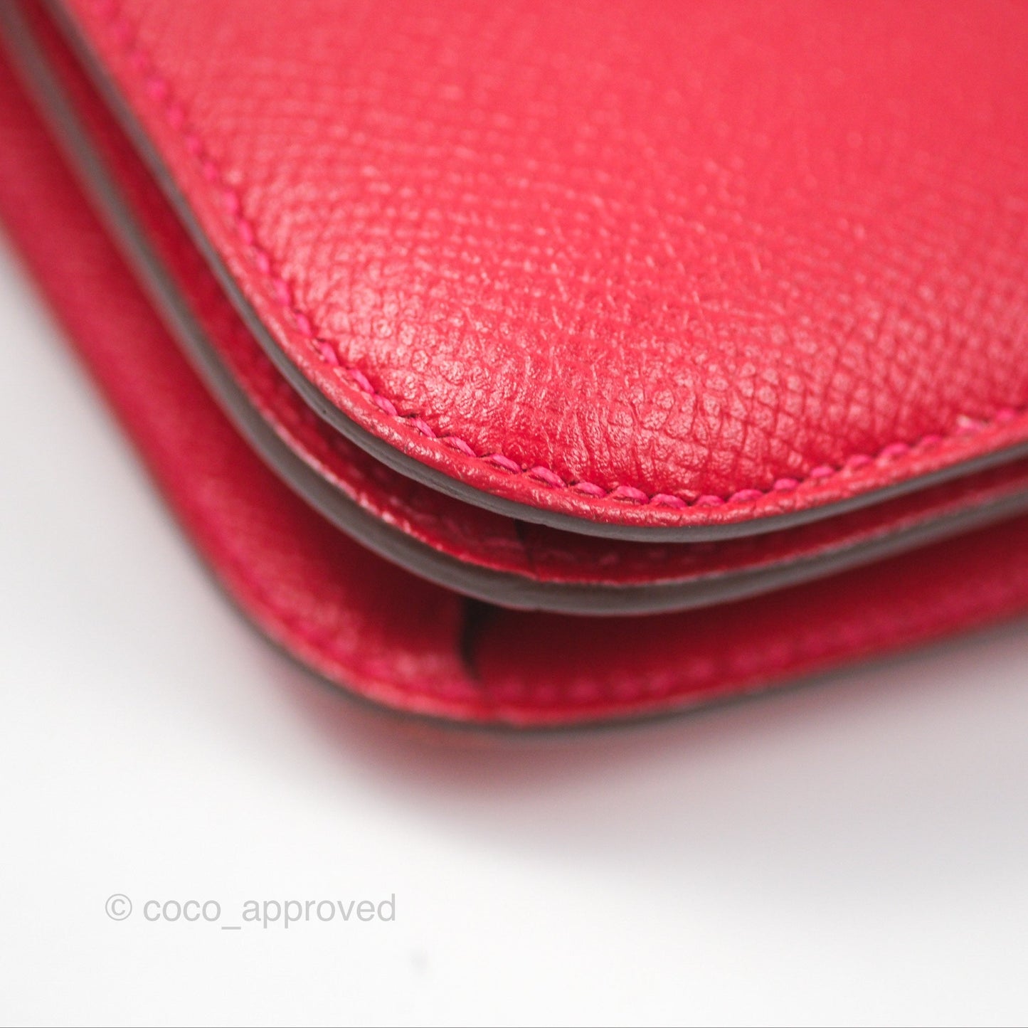 Hermès Constance Mini 18cm Red Epsom Gold Hardware
