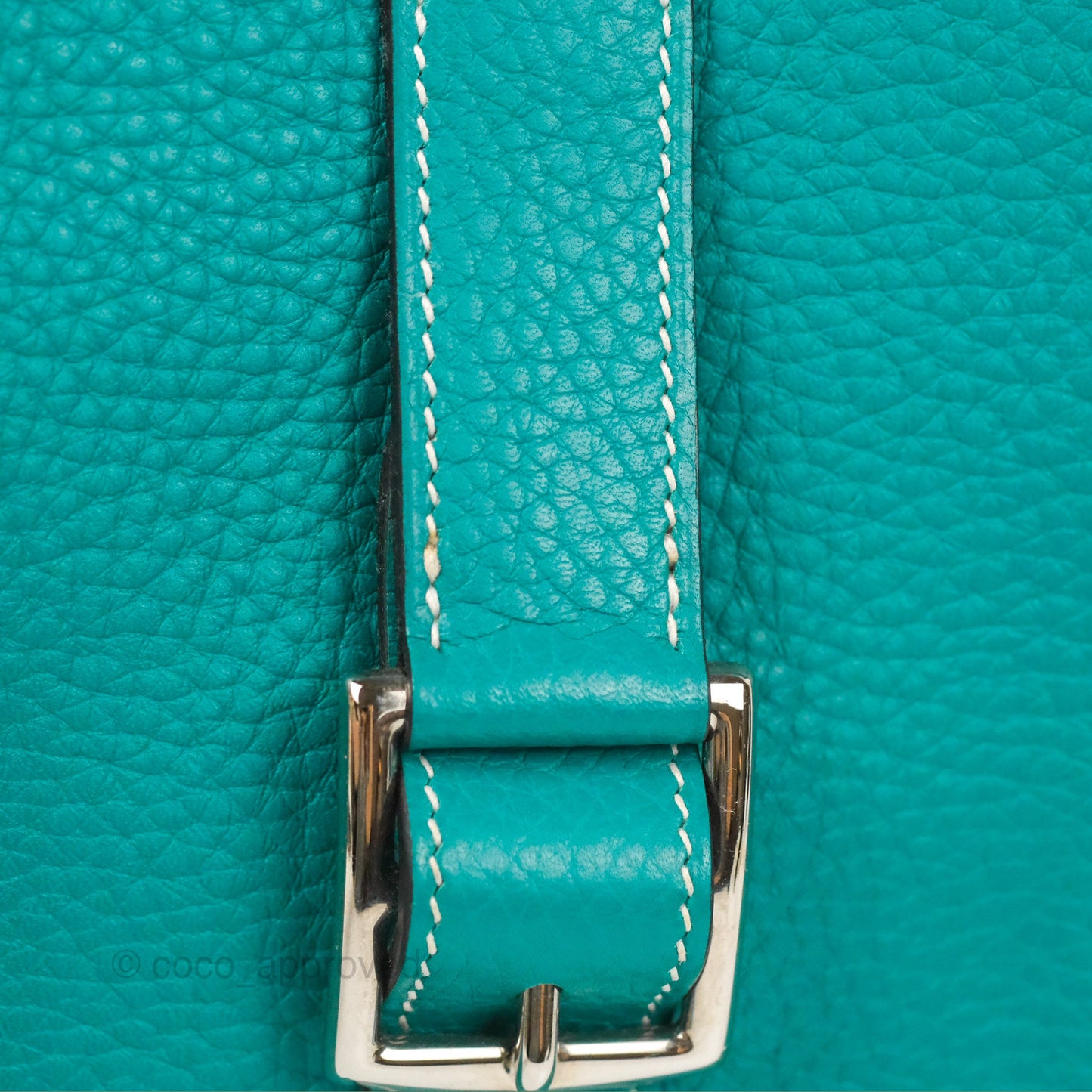 Hermès Halzan 31 Vert Verone Clemence Palladium Hardware
