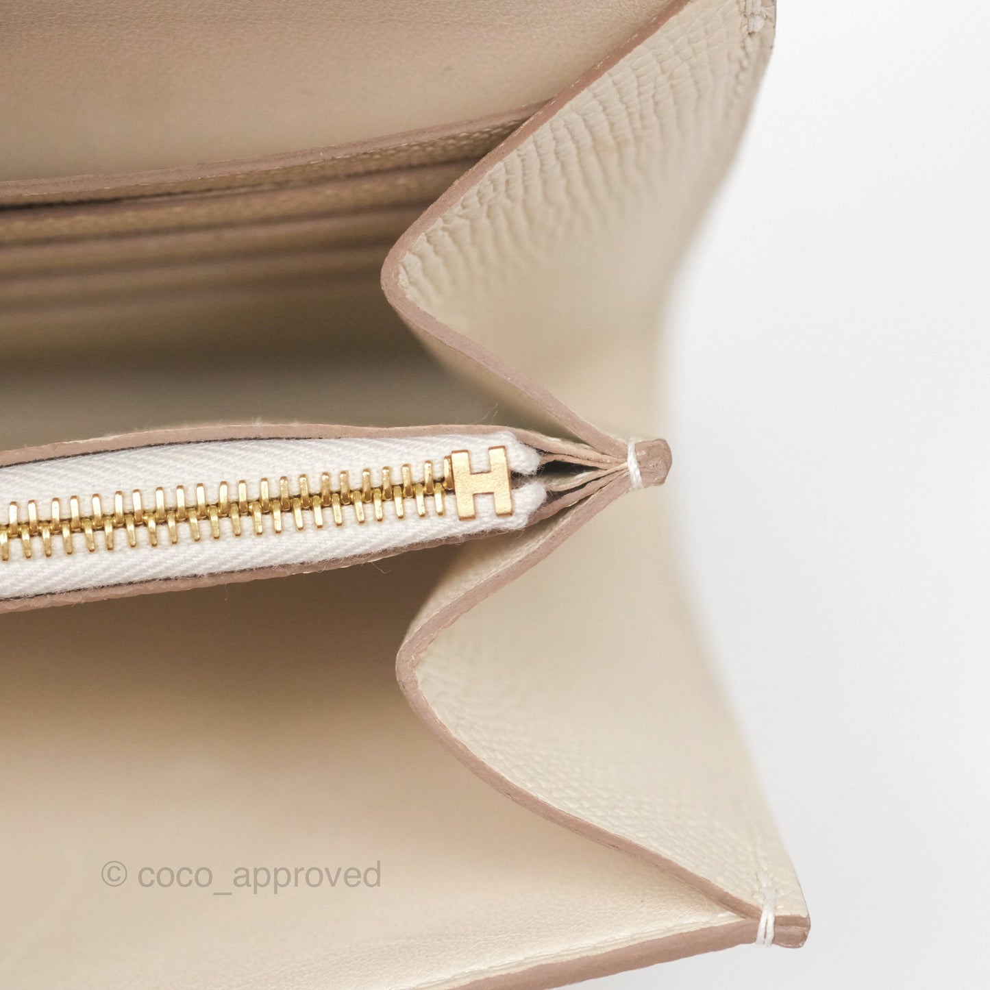 Hermès Constance Long To Go Wallet Craie 10 Epsom Gold Hardware