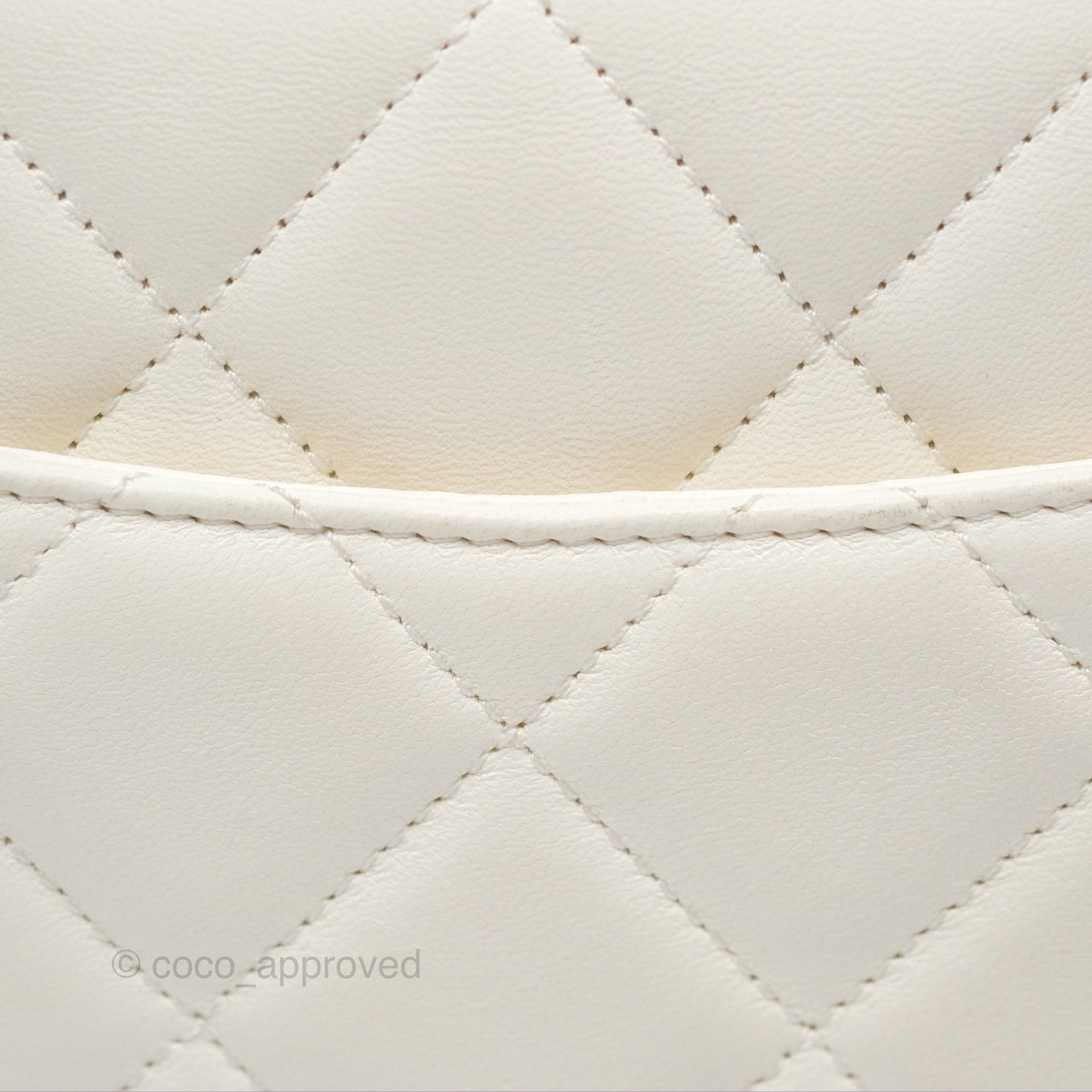 Chanel Trendy CC Small White Lambskin Black Hardware
