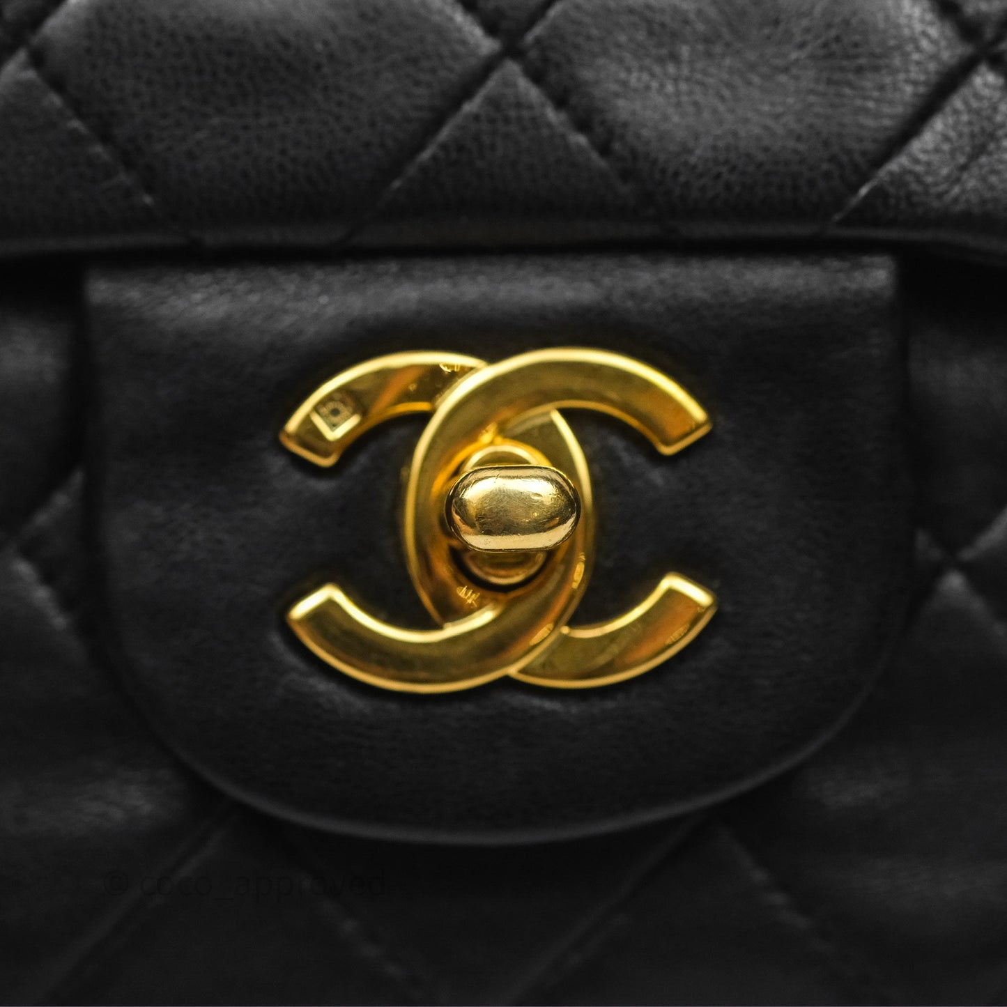 Chanel Classic Vintage Small Flap Black Lambskin 24K Gold Hardware