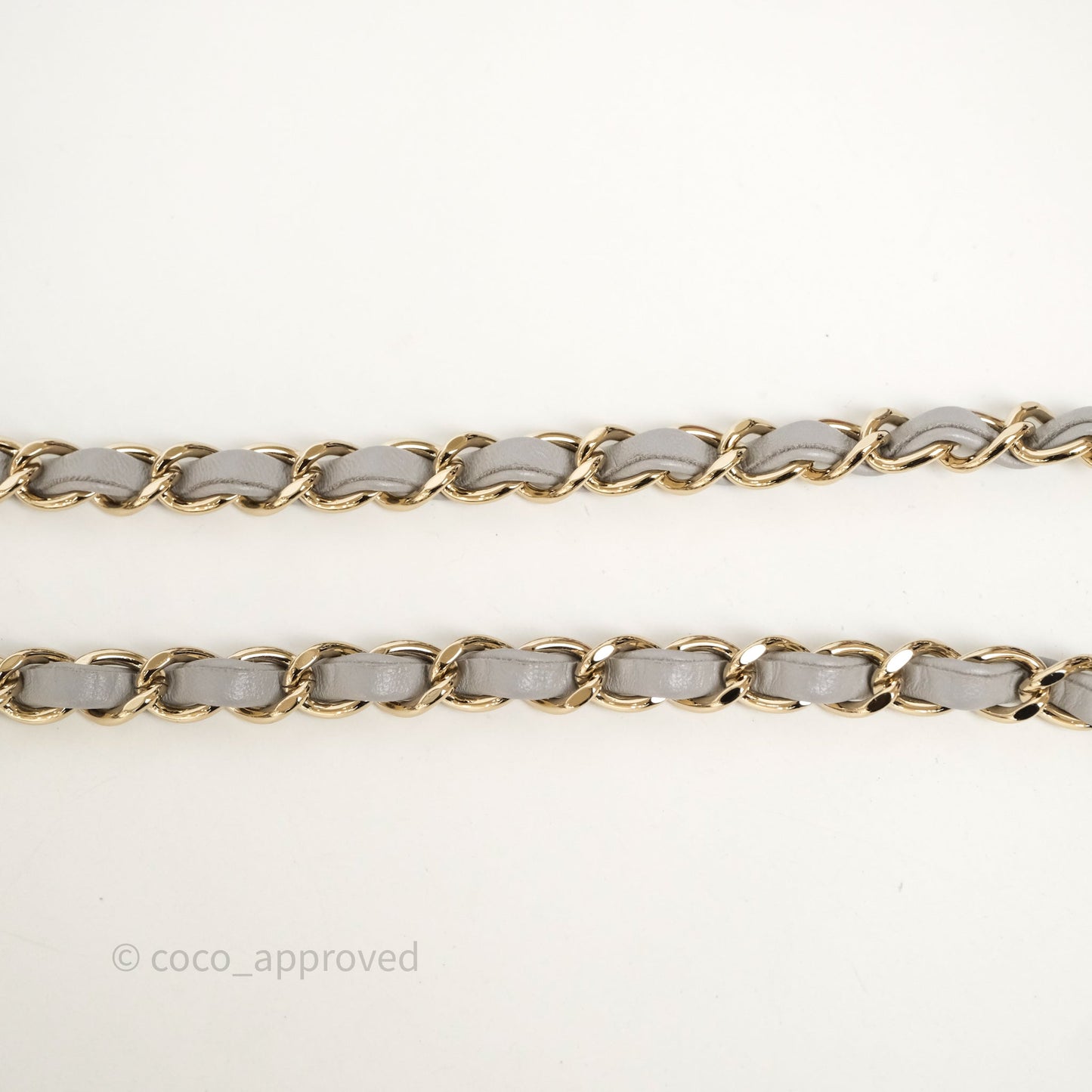 Chanel Mini Rectangular Chevron Grey Lambskin Light Gold Hardware