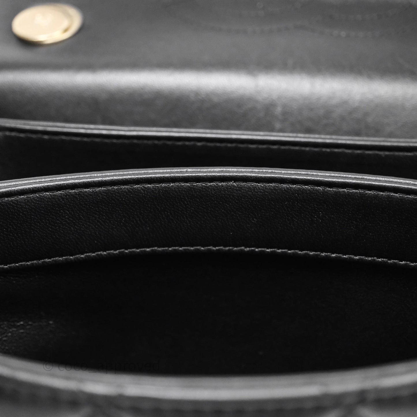 Chanel Small Trendy CC Black Lambskin Gold Hardware