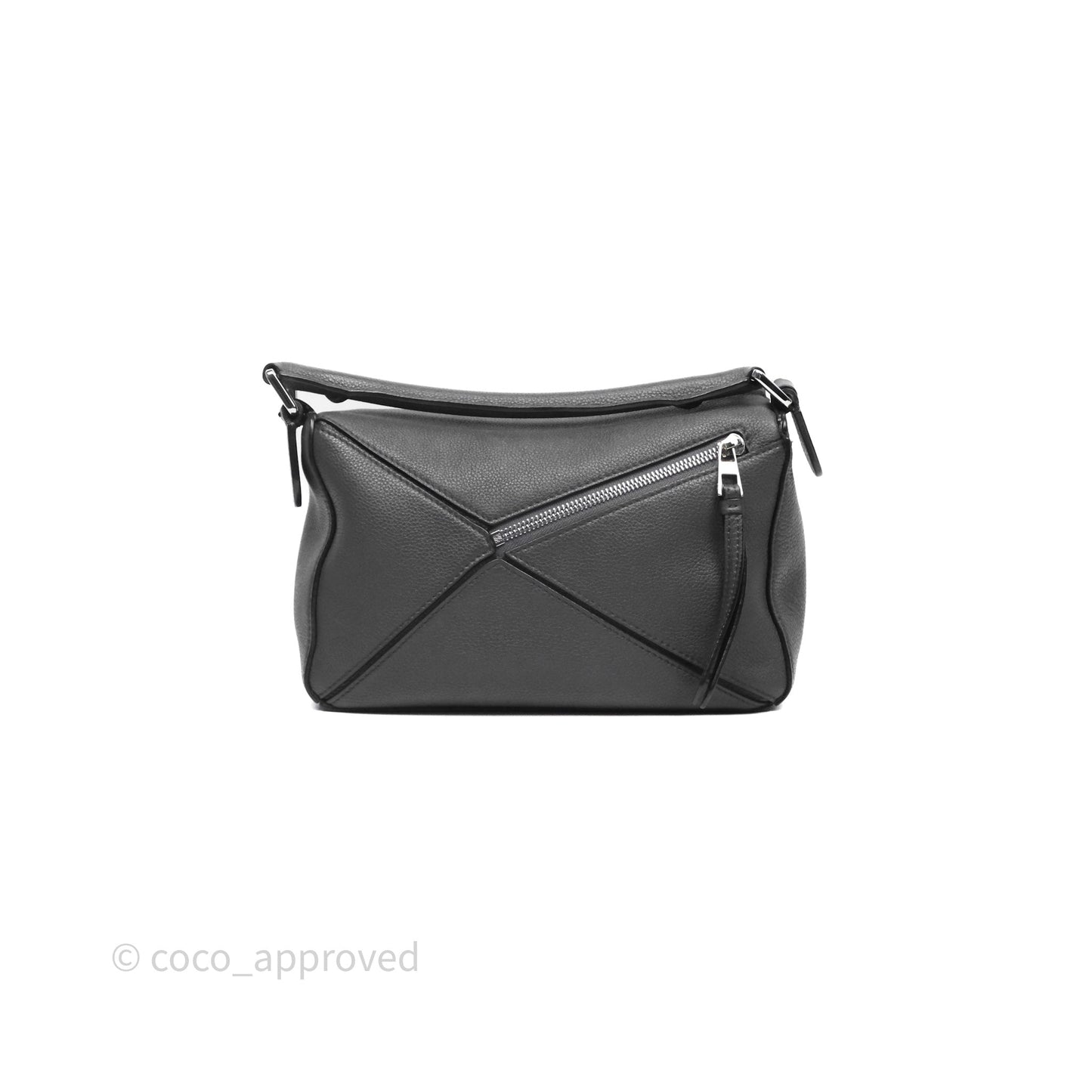 Loewe Small Puzzle Grey Calfskin Edge Bag