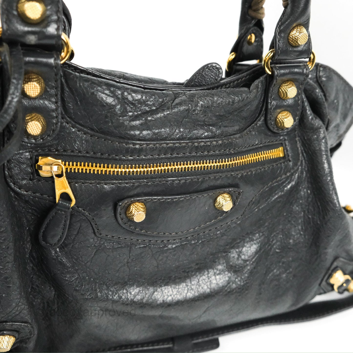 Balenciaga Classic City Bag Dark Grey Calfskin Gold Hardware