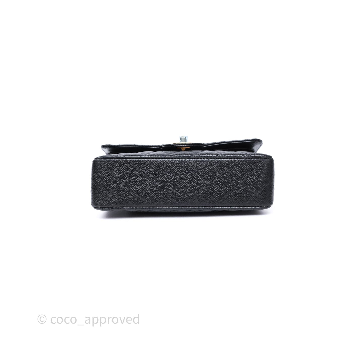 Chanel Small Classic Flap Quilted Black Caviar Gold Hardware