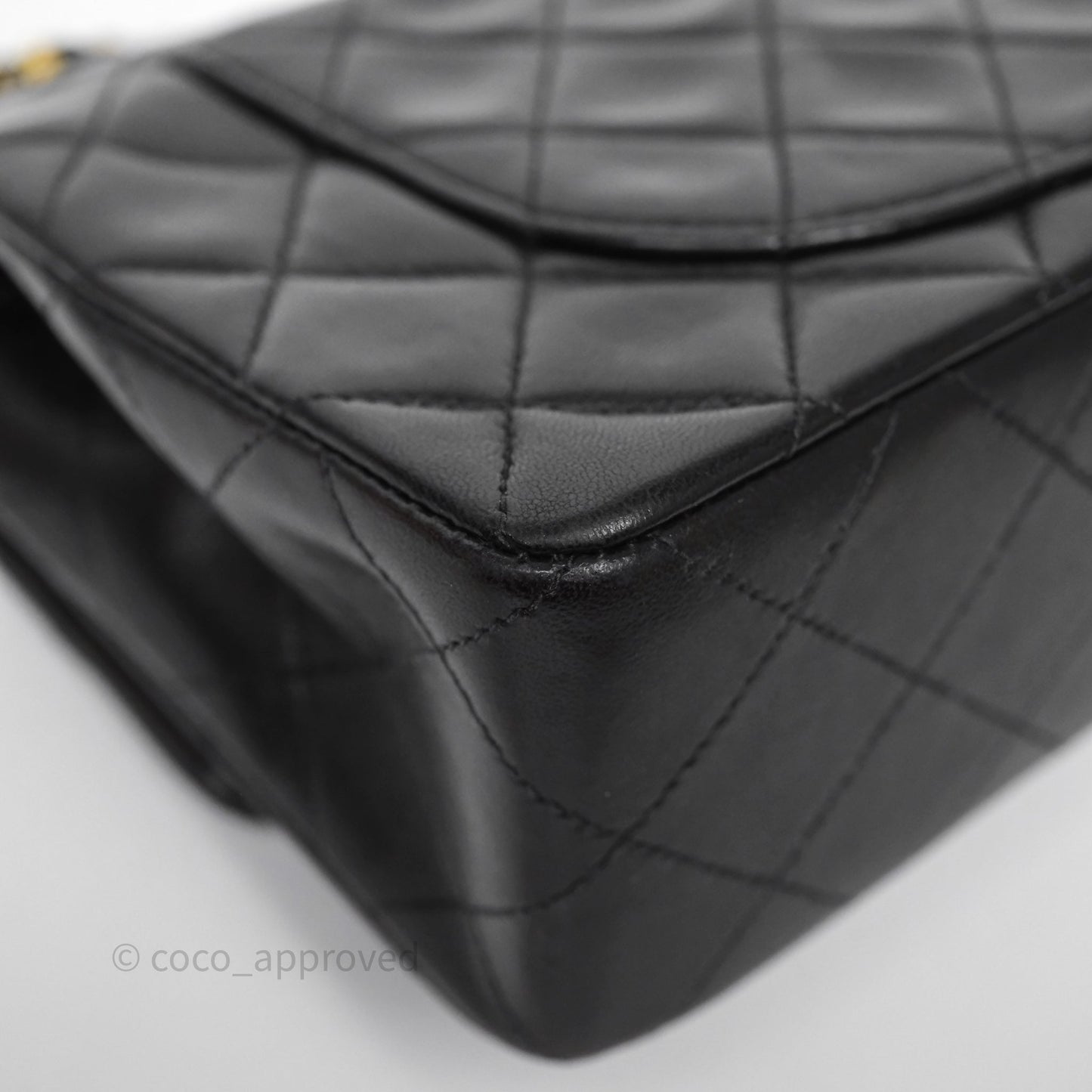 Chanel Vintage Small Classic Flap Black Lambskin 24K Gold Hardware