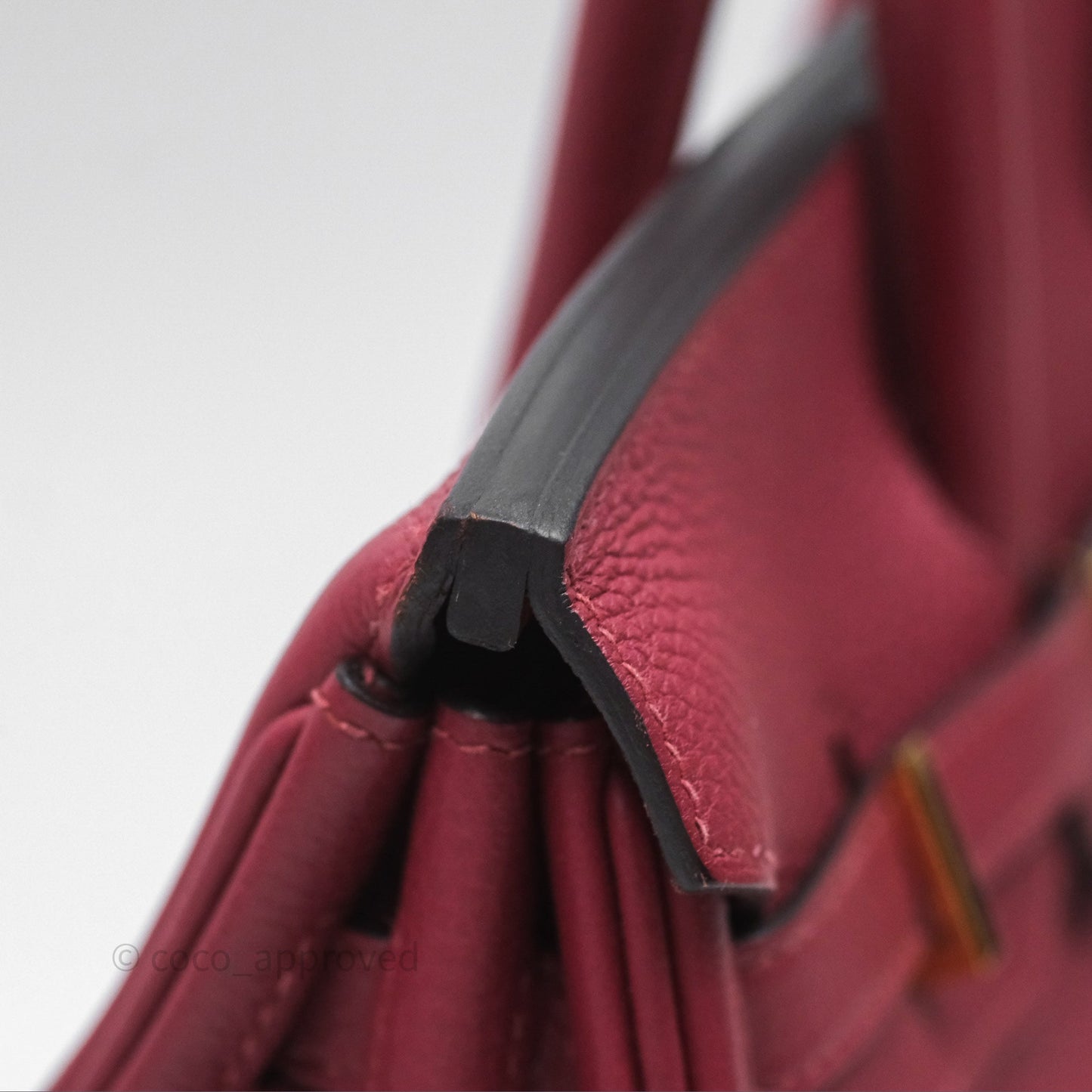 Hermès Birkin 25 Retourne Rouge Grenat Togo Gold Hardware