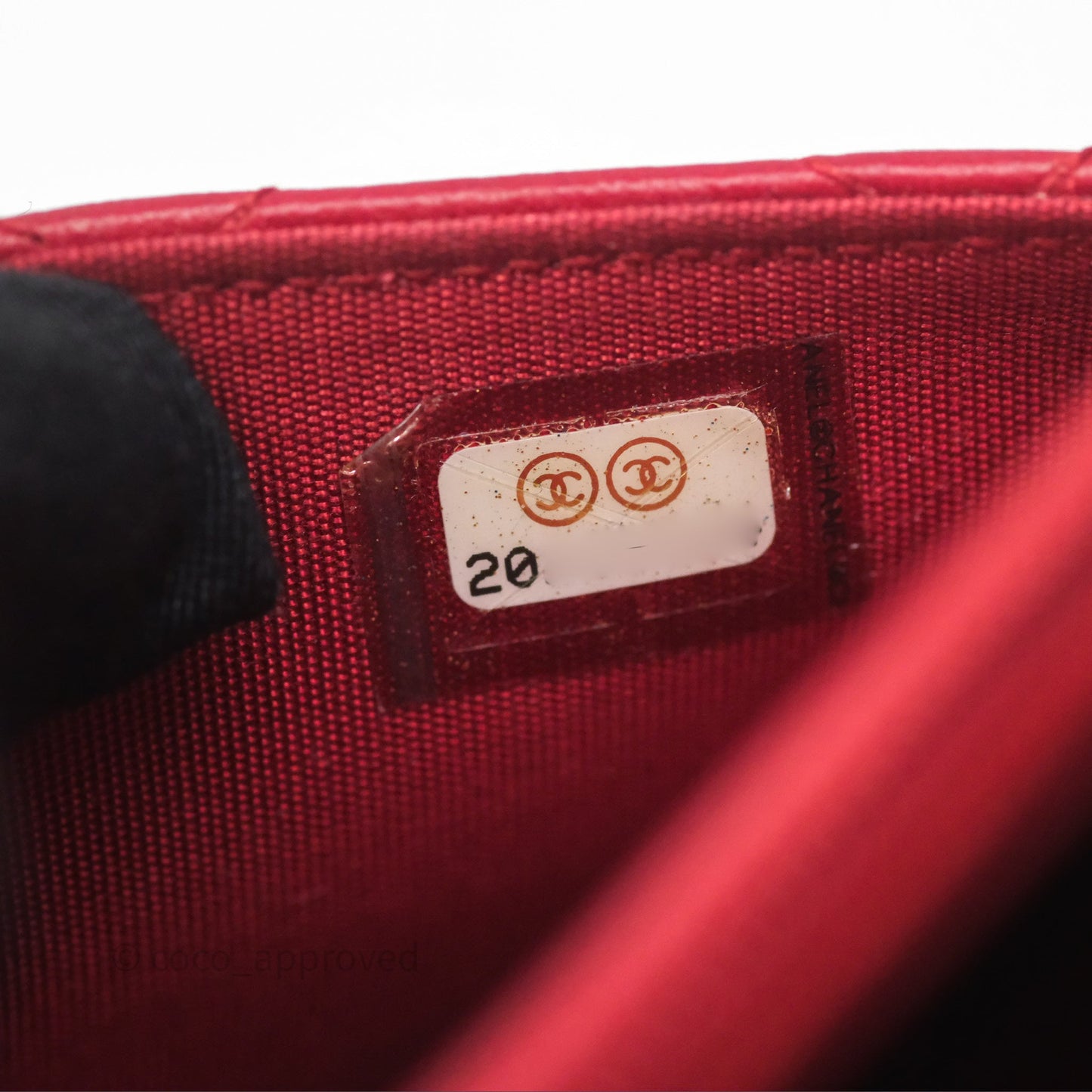 Chanel Boy Wallet on Chain WOC Red Lambskin Ruthenium Hardware