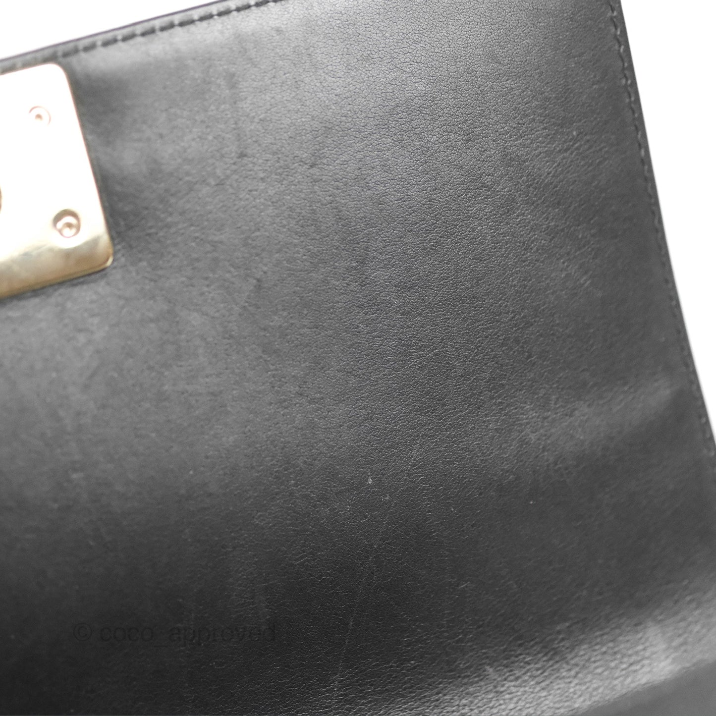 Chanel Medium Boy Chevron Black Calfskin Gold Hardware