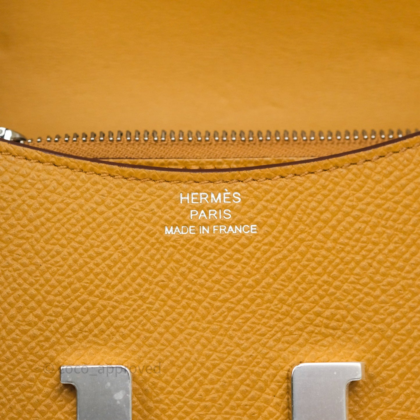 Hermès Constance Slim Wallet Sesame 2S Epsom Palladium Hardware