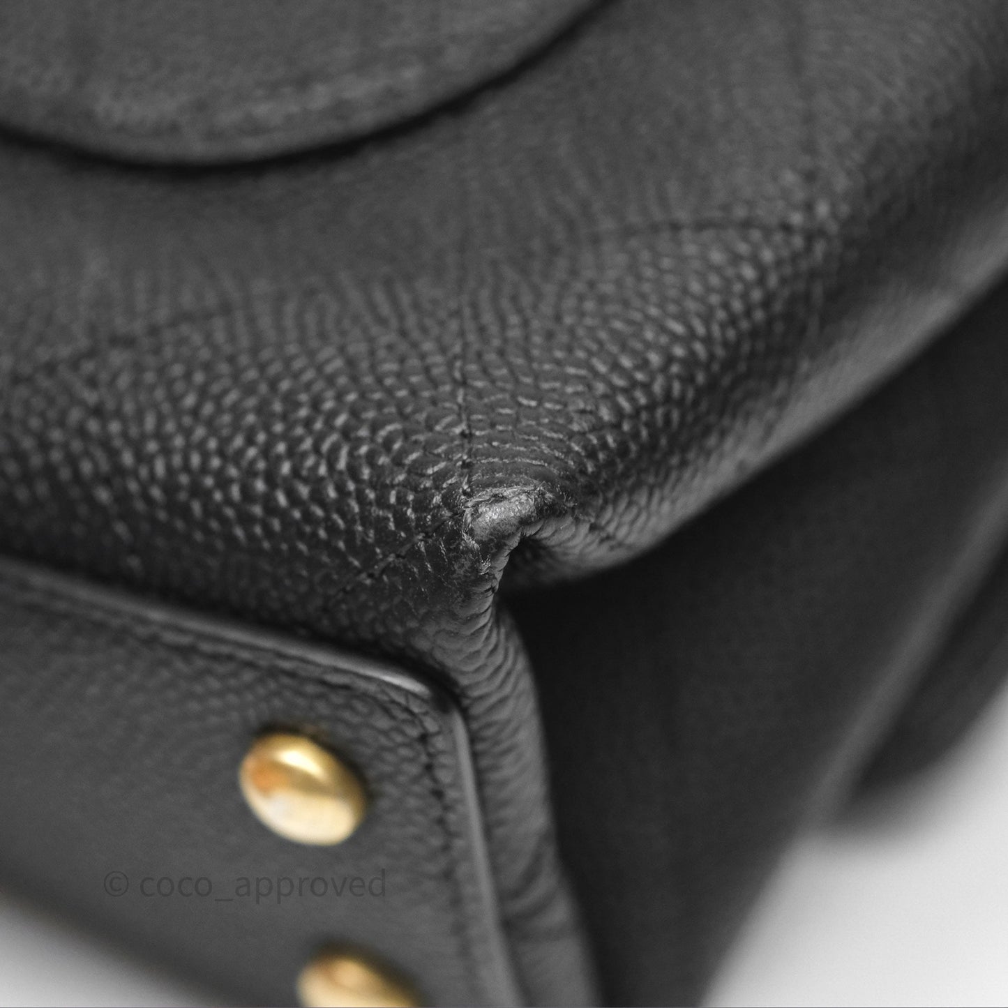 Chanel Small Chic Affinity Grained Calfskin Black Aged Gold Hardware