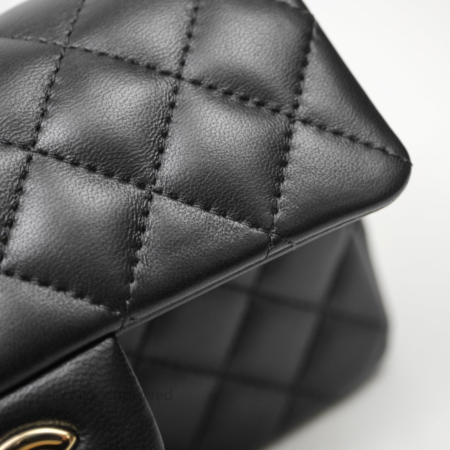 Chanel Mini Rectangular Black Lambskin Bag Gold Hardware