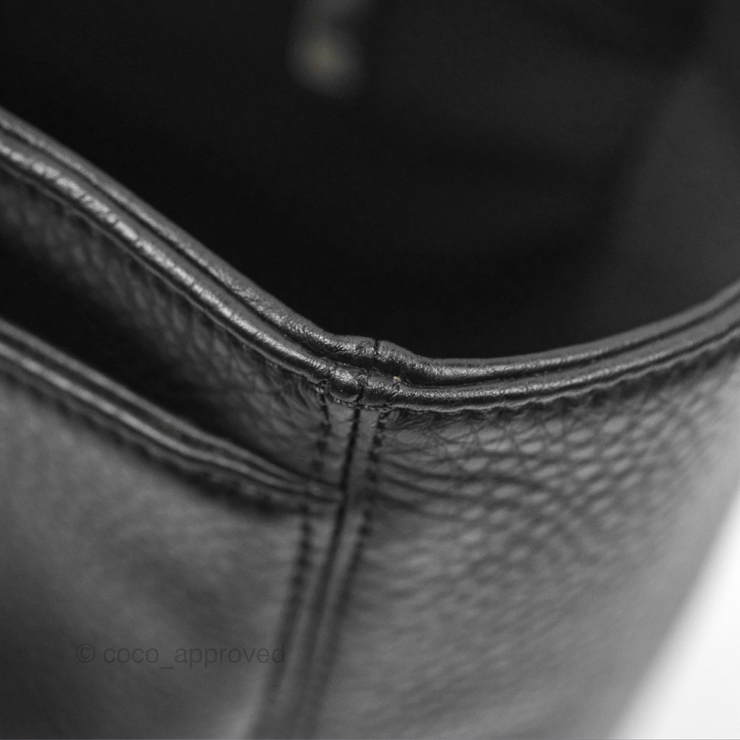 Chanel Executive Tote Bag Black Grained Calfskin Silver Hardware