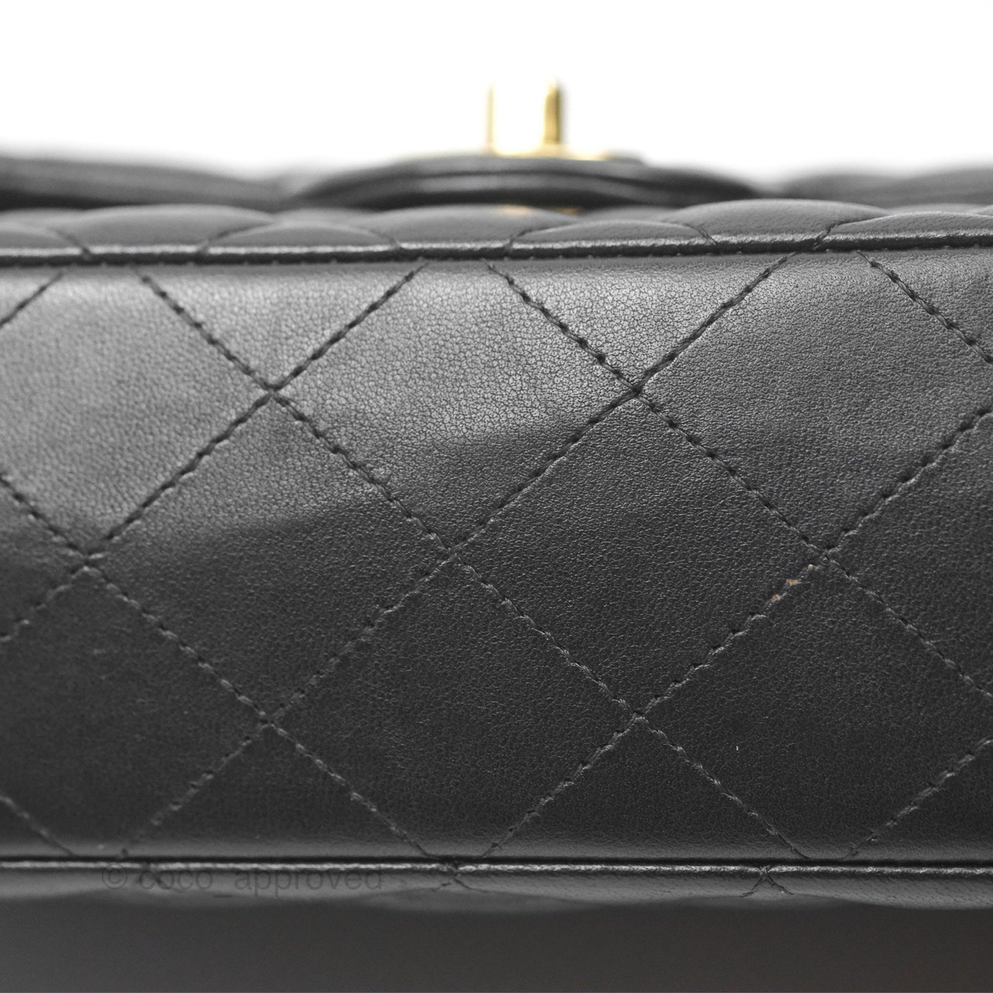 Chanel Small Classic Quilted Flap Black Lambskin Gold Hardware