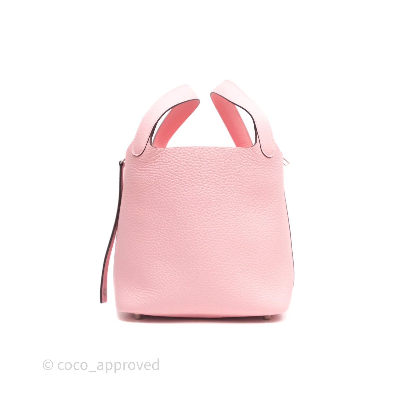 Hermès Picotin 18 Rose Sakura Clemence Palladium Hardware