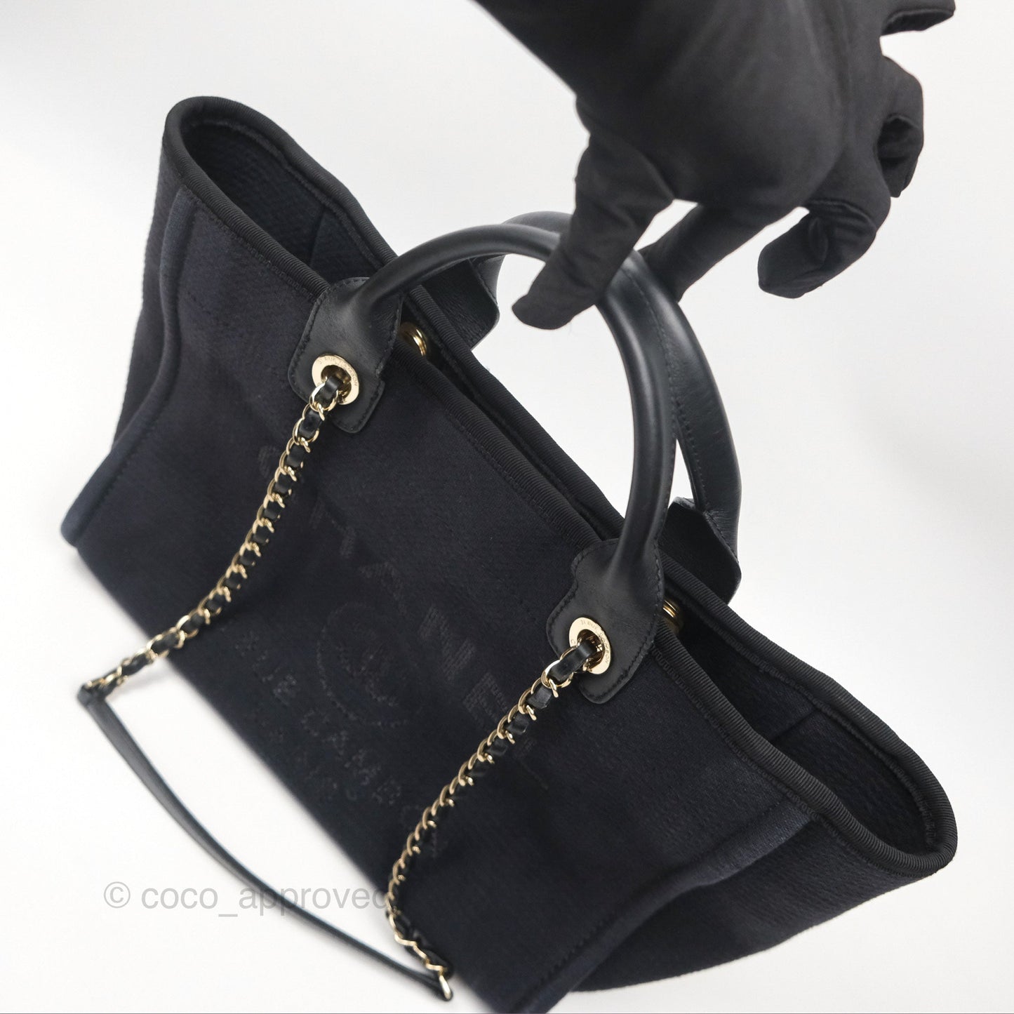 Chanel New Small Deauville Navy Canvas