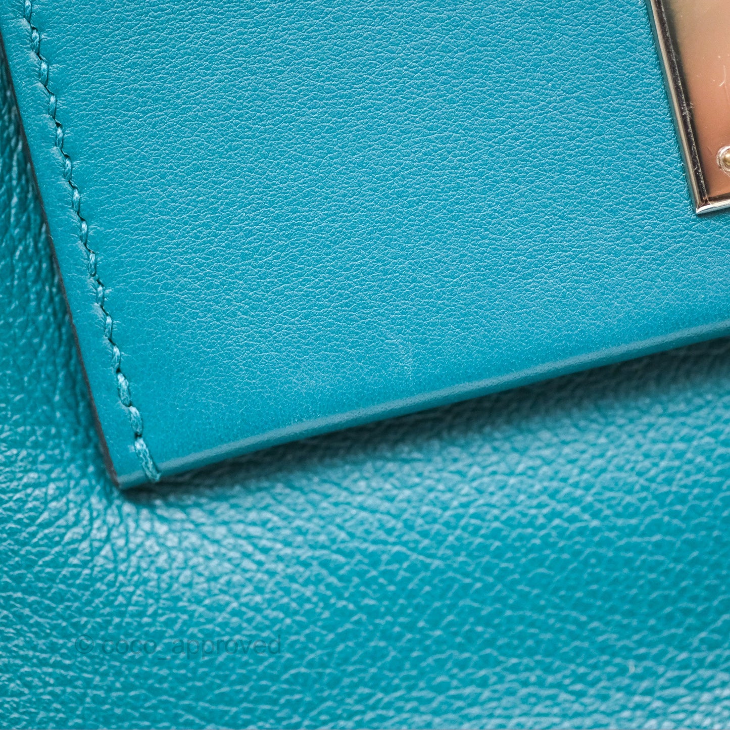 Hermès 24/24 21 Mini Vert Bosphore Evercolor Swift Palladium Hardware