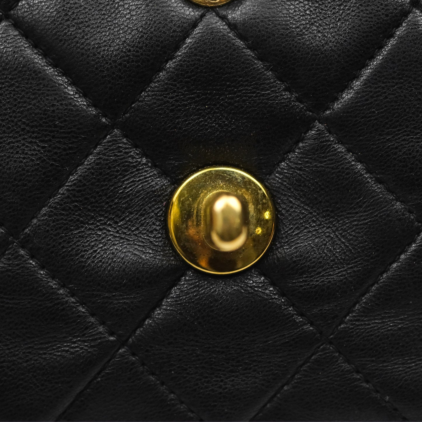 Chanel Classic Vintage Small Flap Black Lambskin 24K Gold Hardware