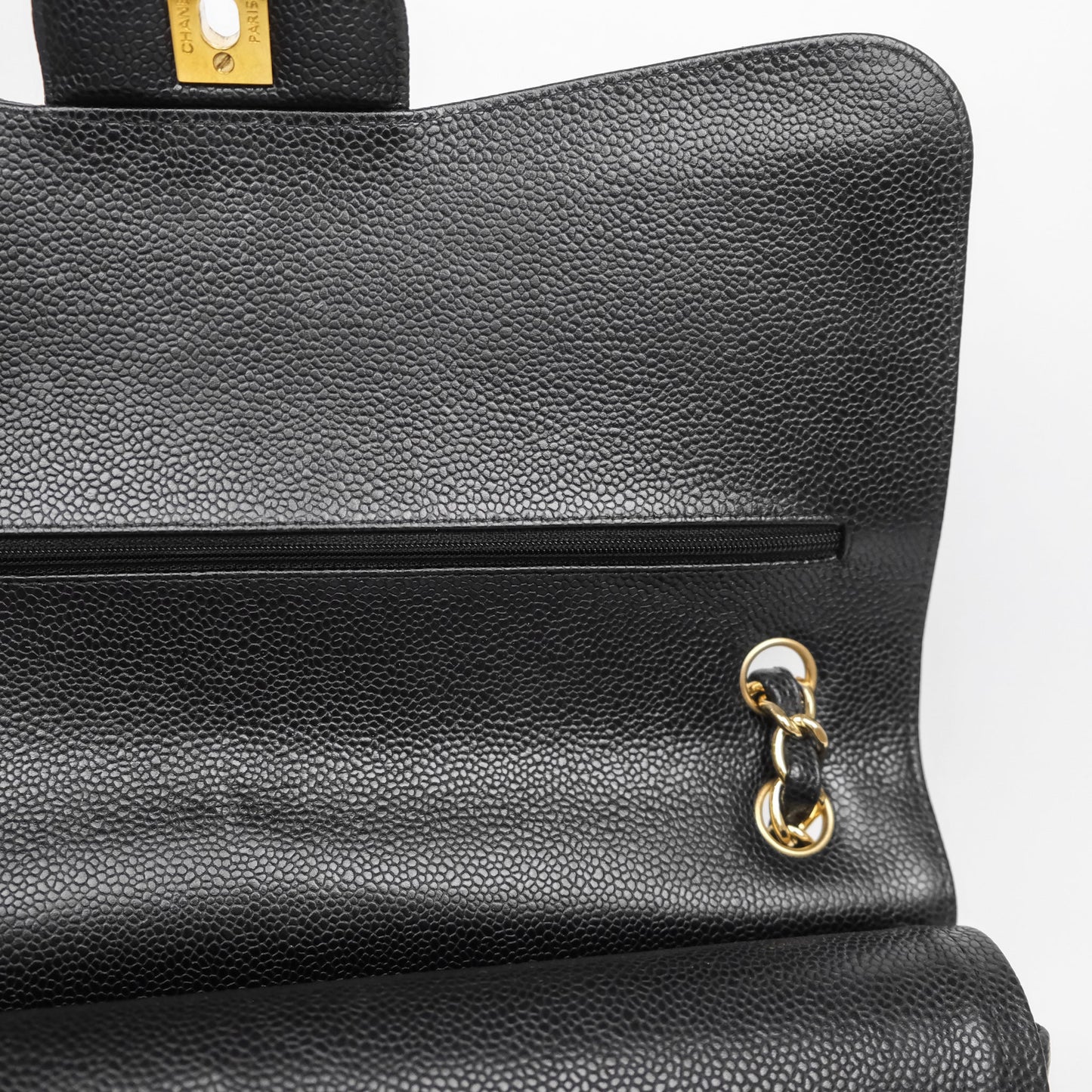 Chanel Jumbo Double Flap Black Caviar Gold Hardware⁣⁣